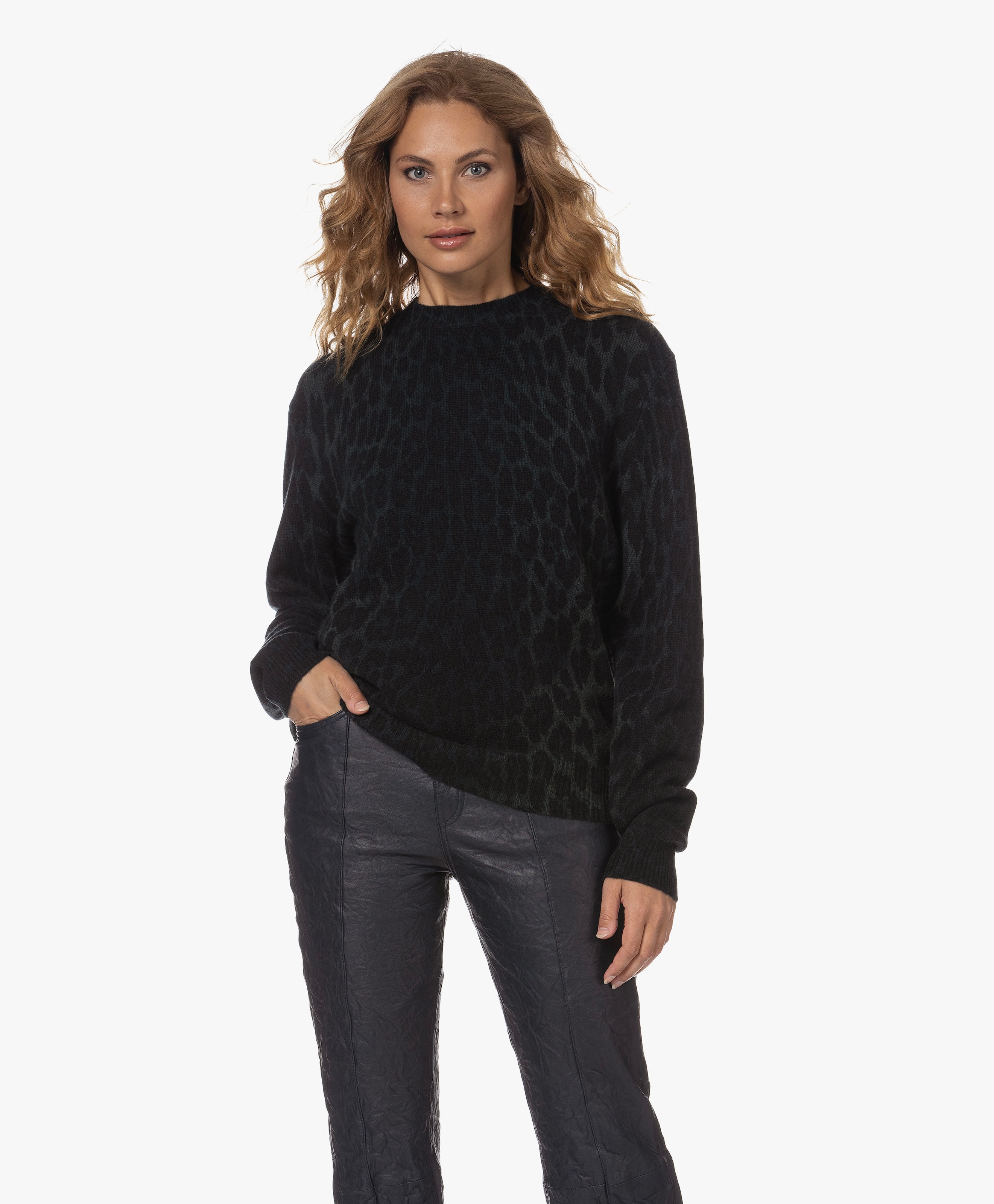 Pravis Leopard Cashmere Sweater