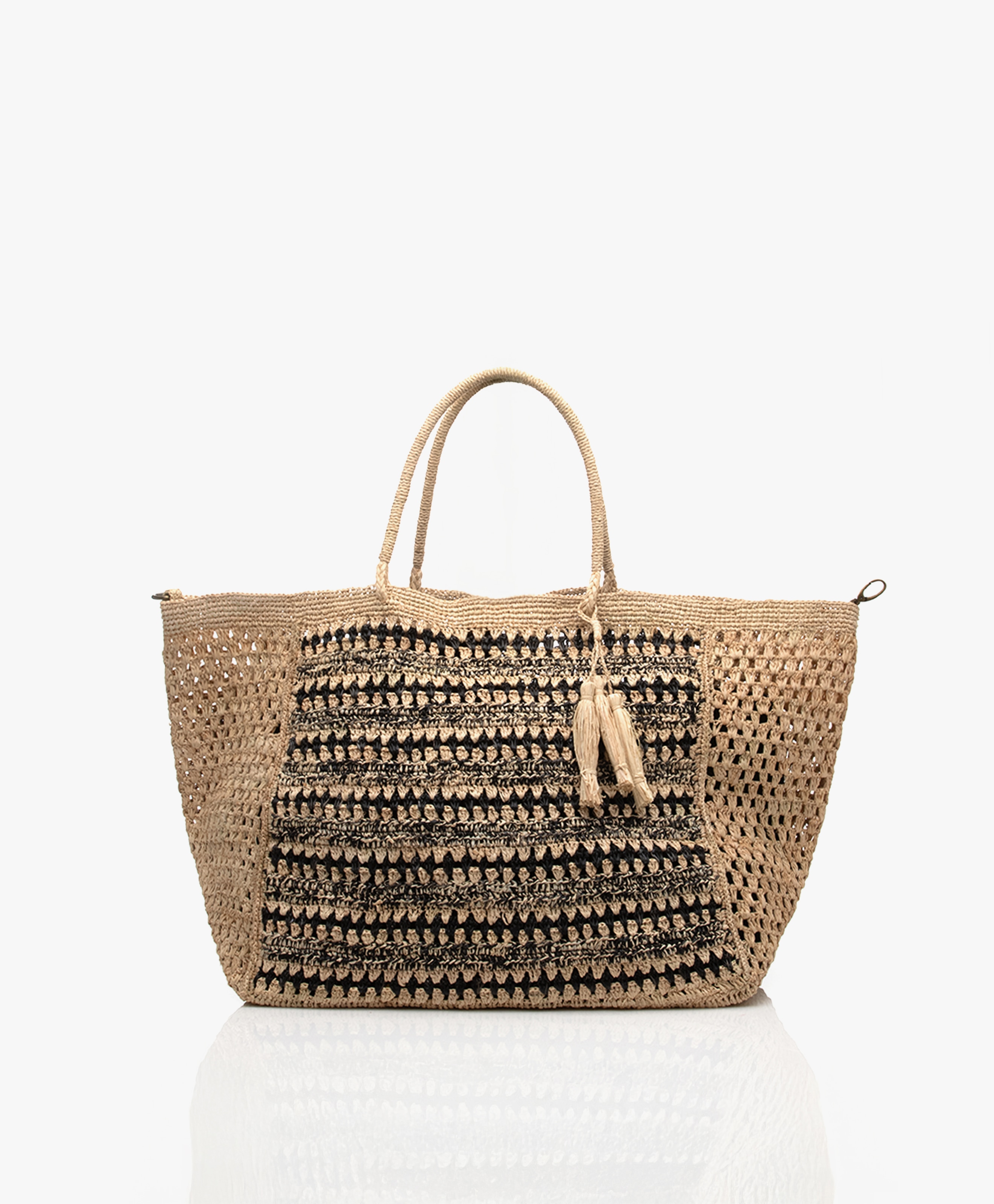 Tsara XL Raffia Shopper