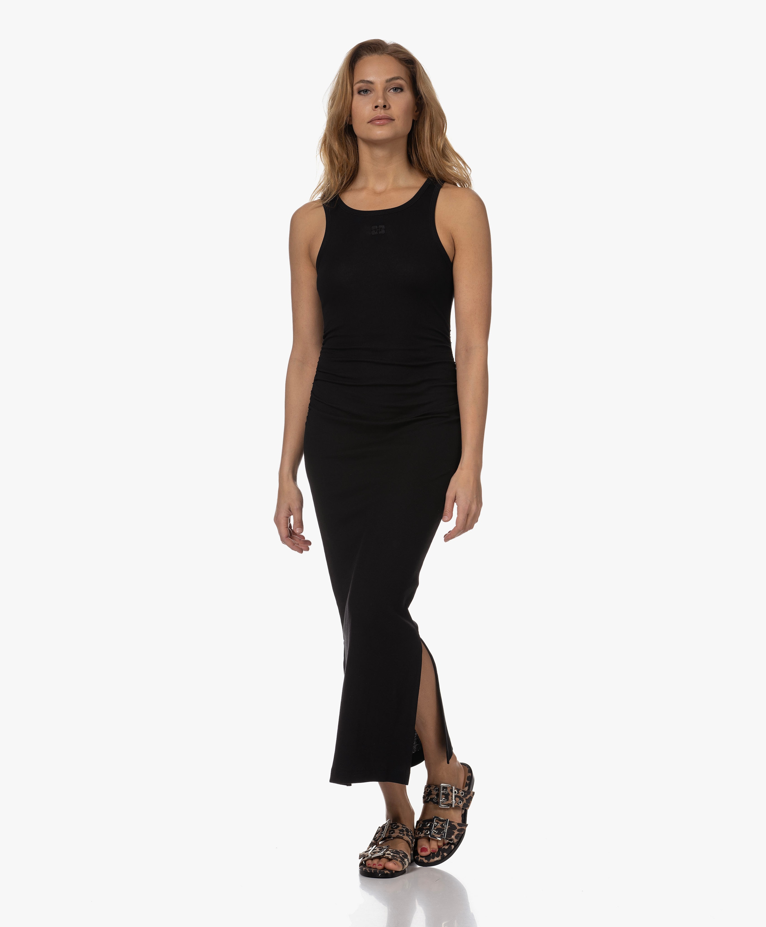 Soft Cotton Rib Tank Top Long Dress