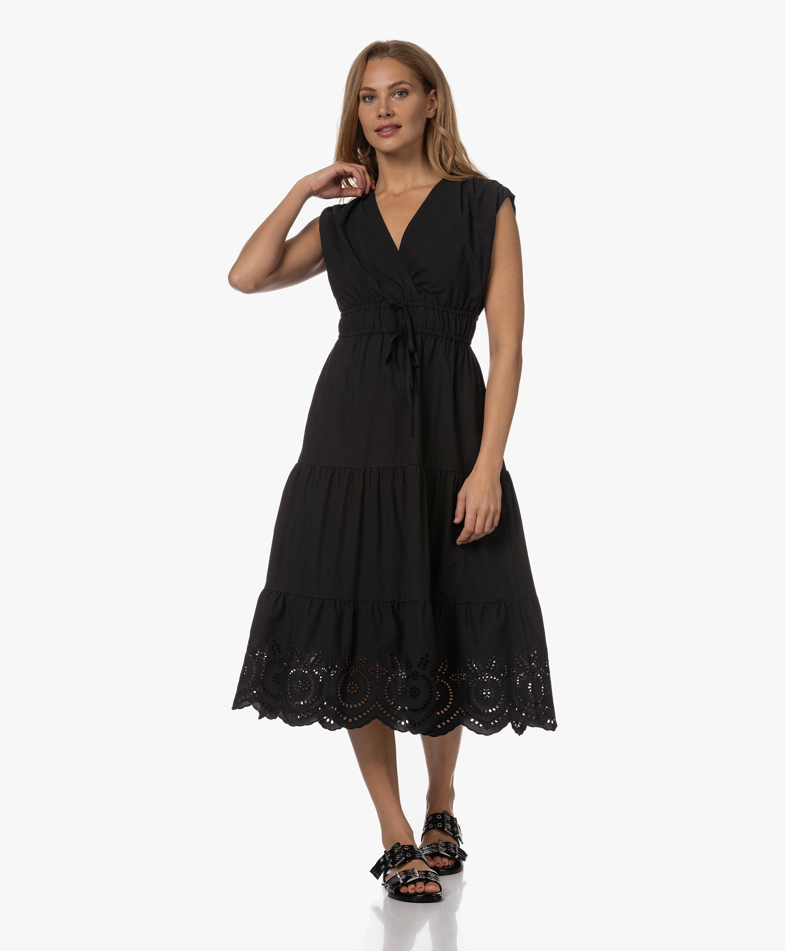 Lucia Poplin Midi Jurk