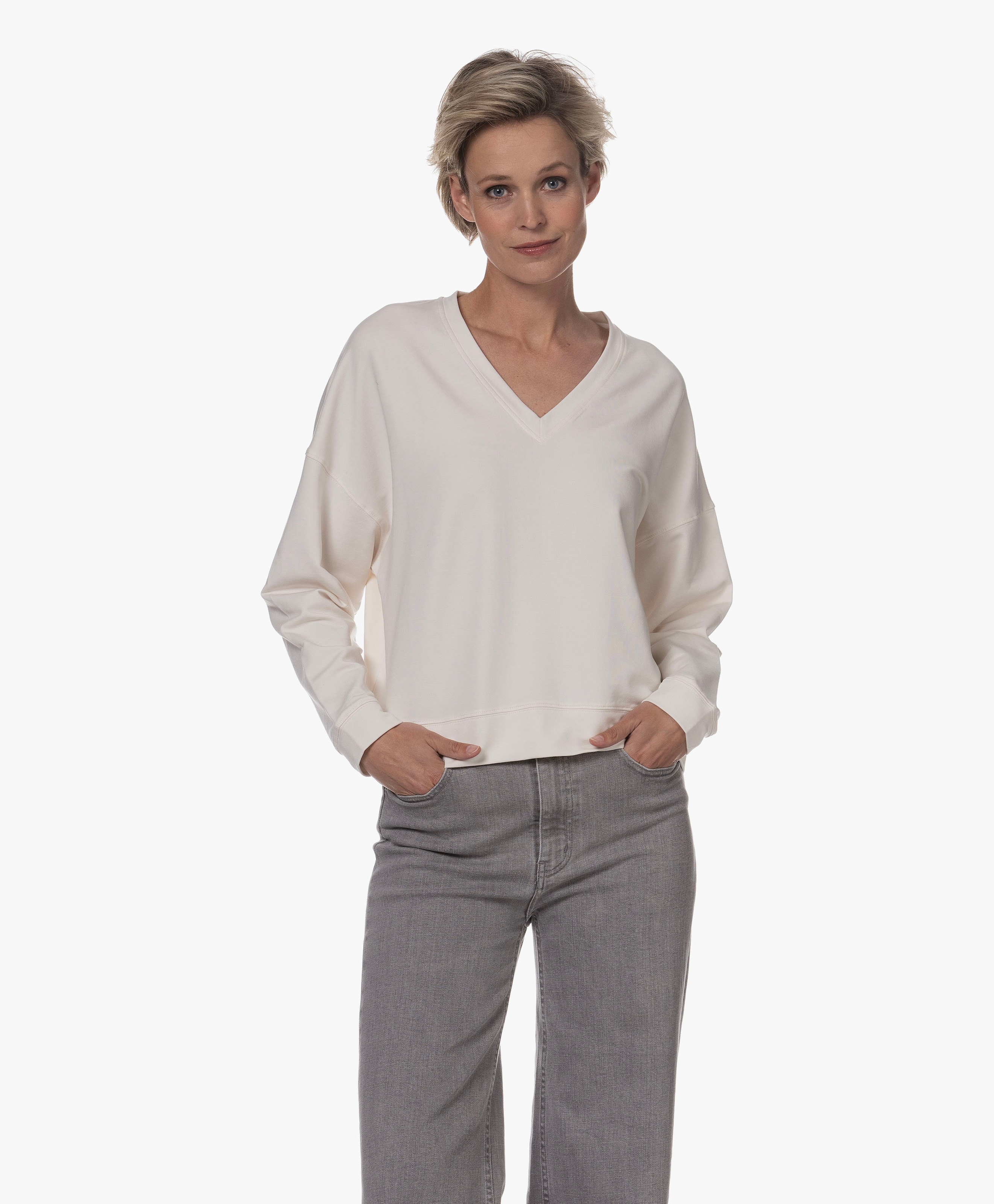 V-hals French Terry Trui