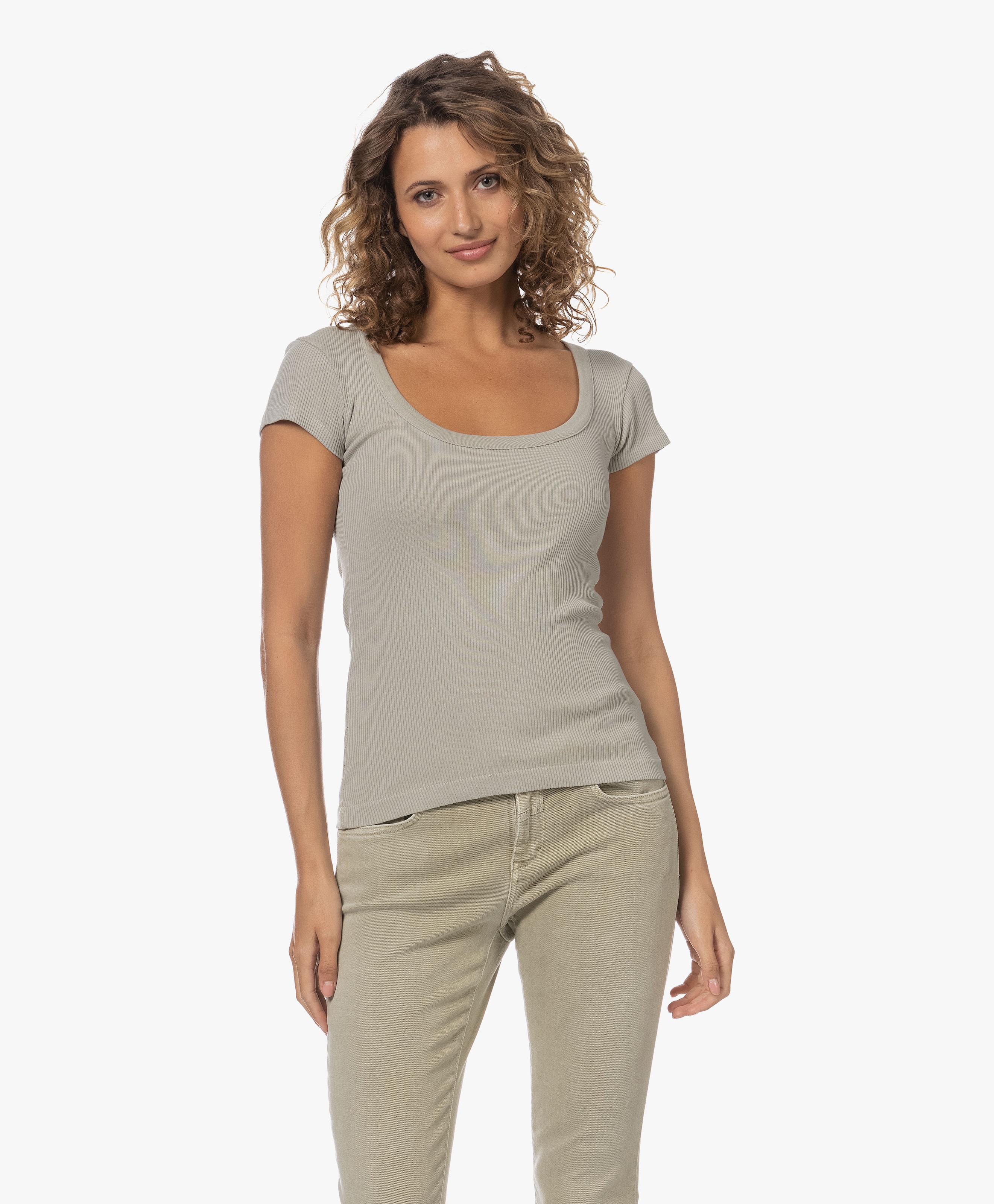 Lima Scoop Neck Rib T-shirt