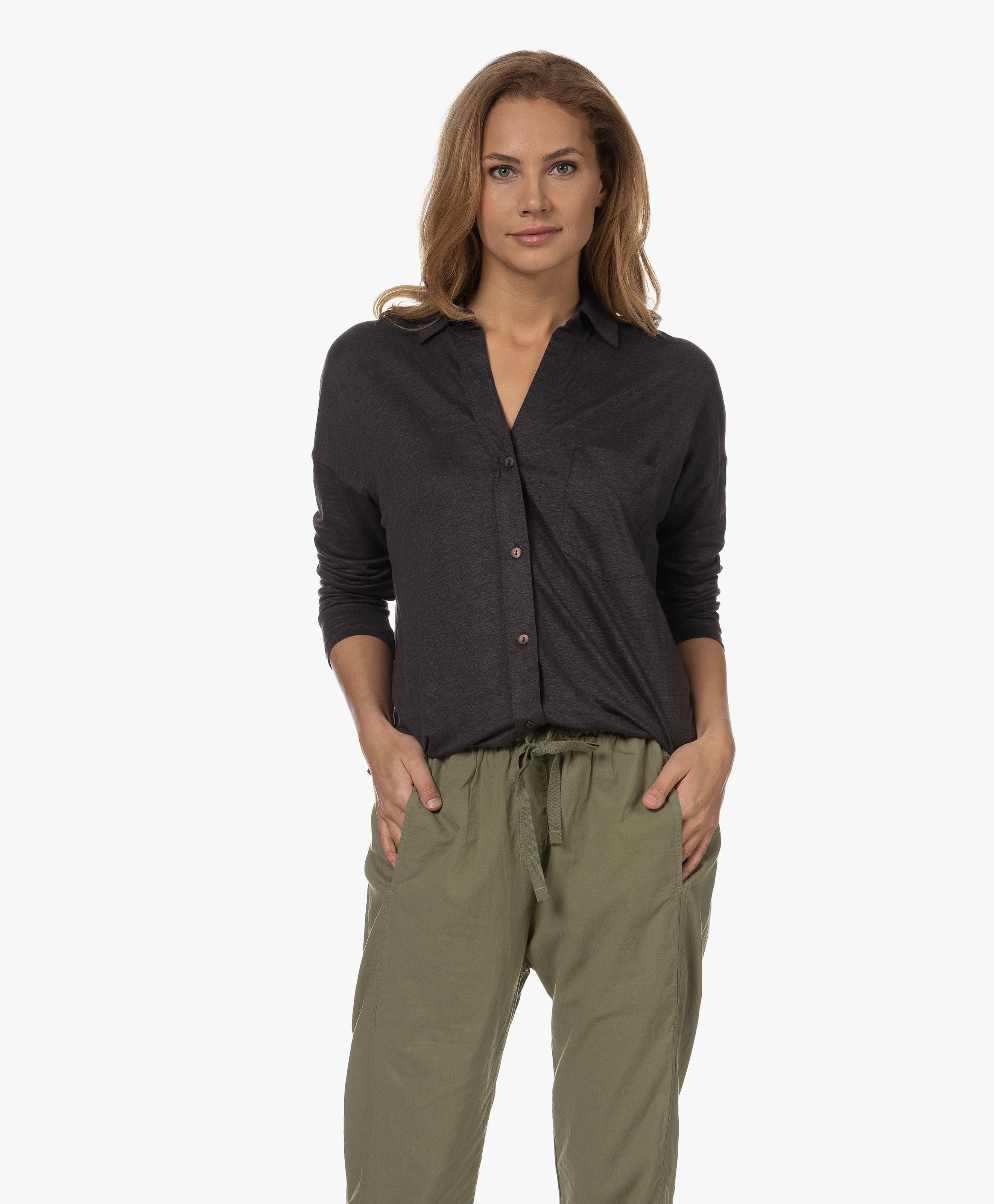 Linnen Slub Jersey Blouse
