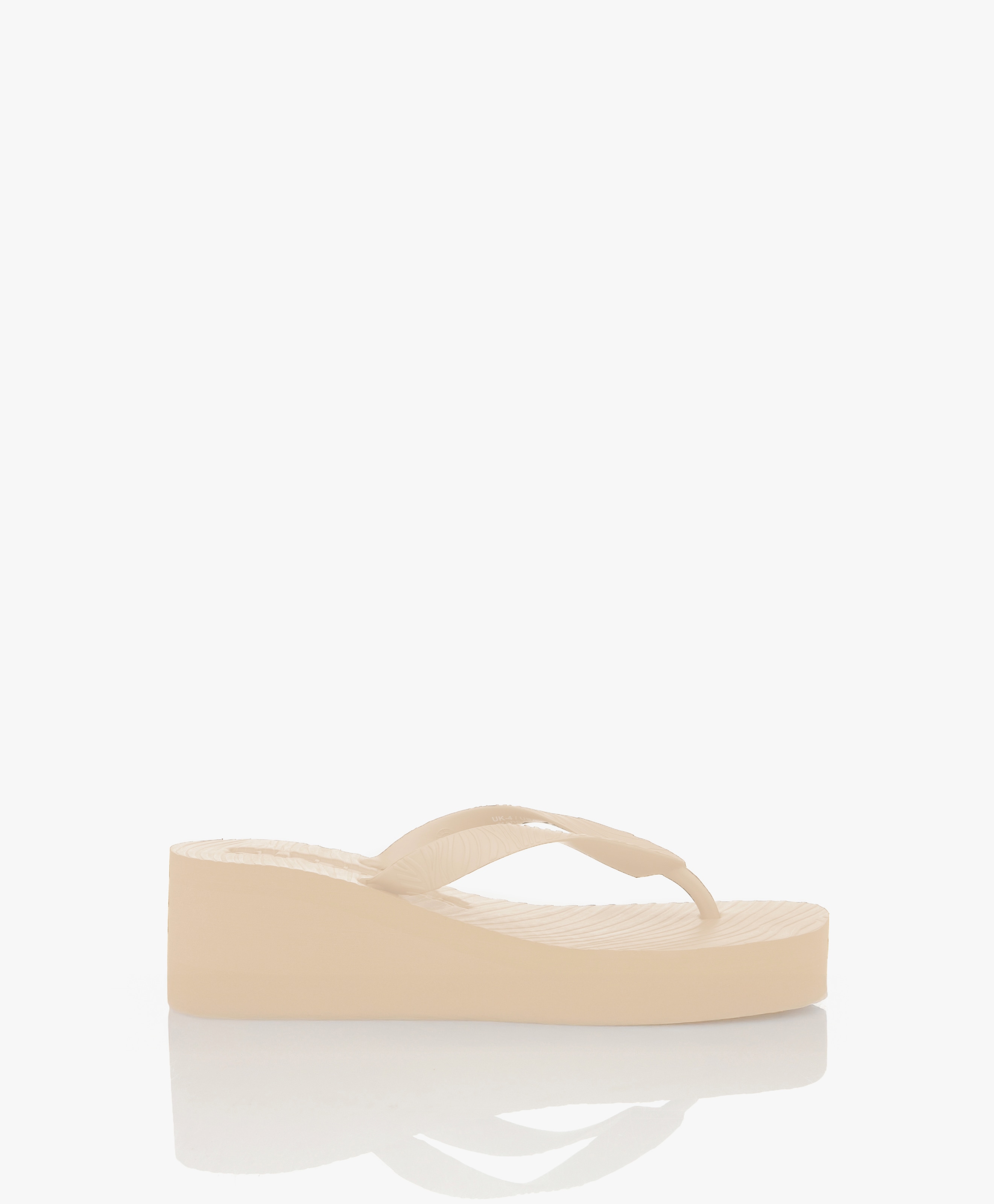 Tapered High Platform Natural Rubber Flip Flops