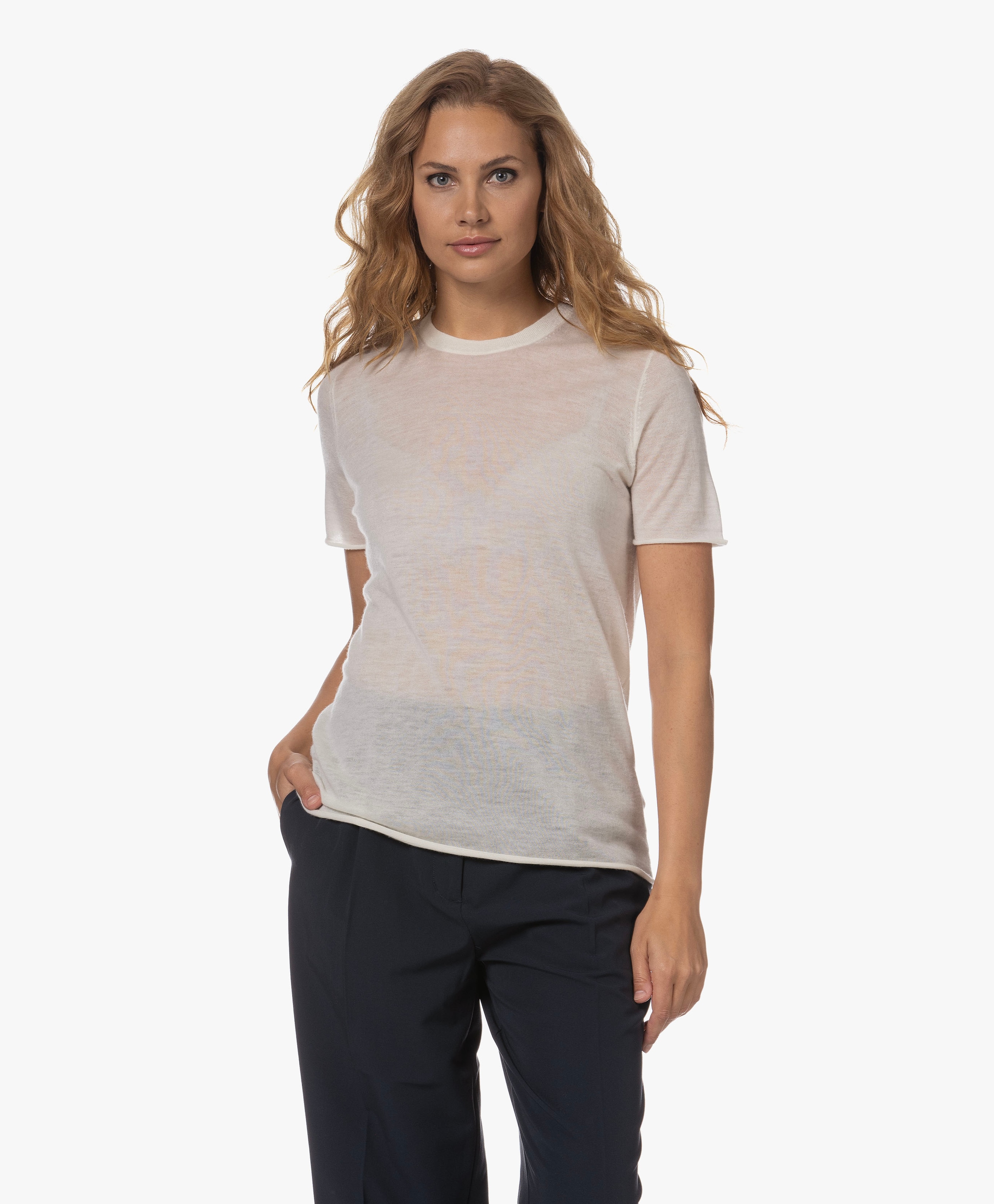 Cashair Gebreid Cashmere T-shirt