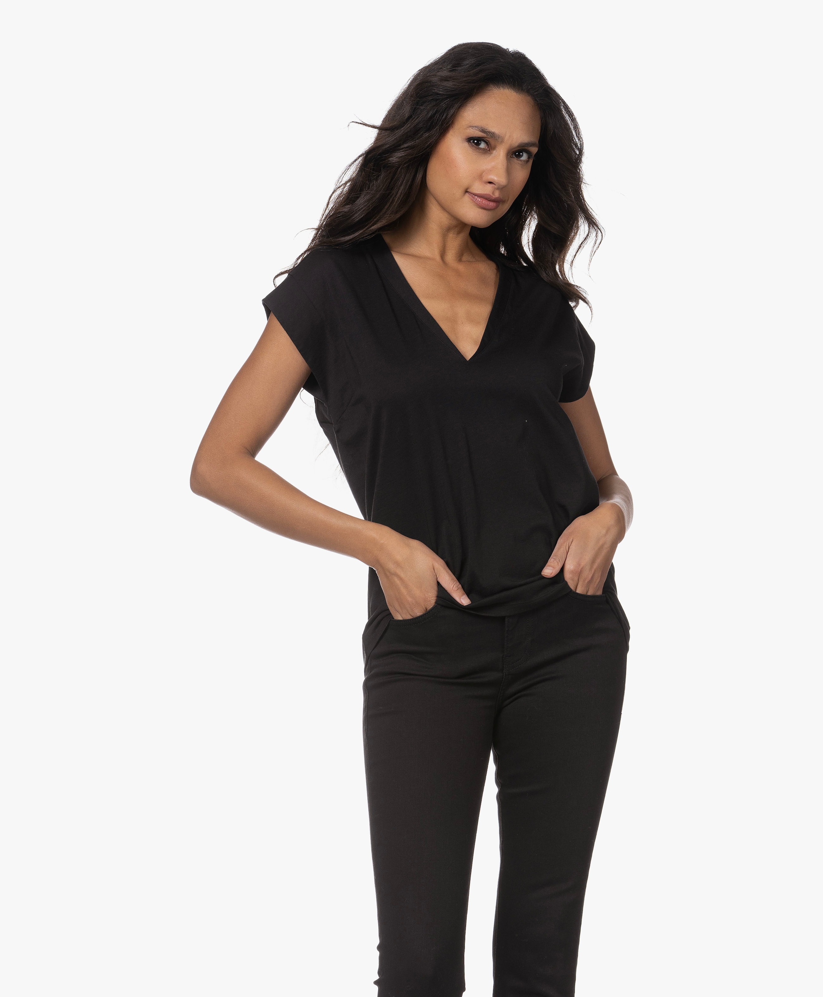 Le Mid Rise V-hals T-shirt