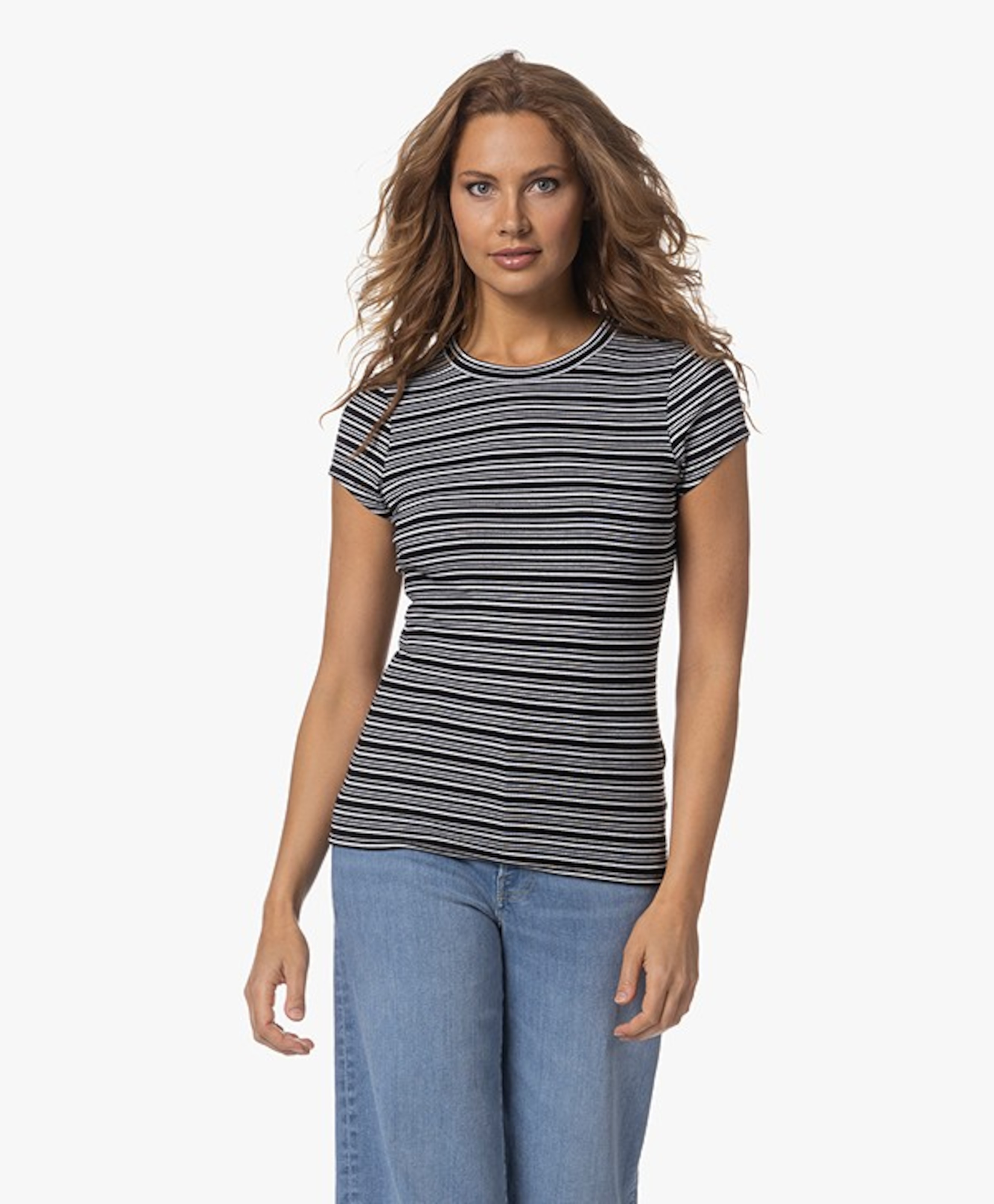 Gestreept Rib T-shirt