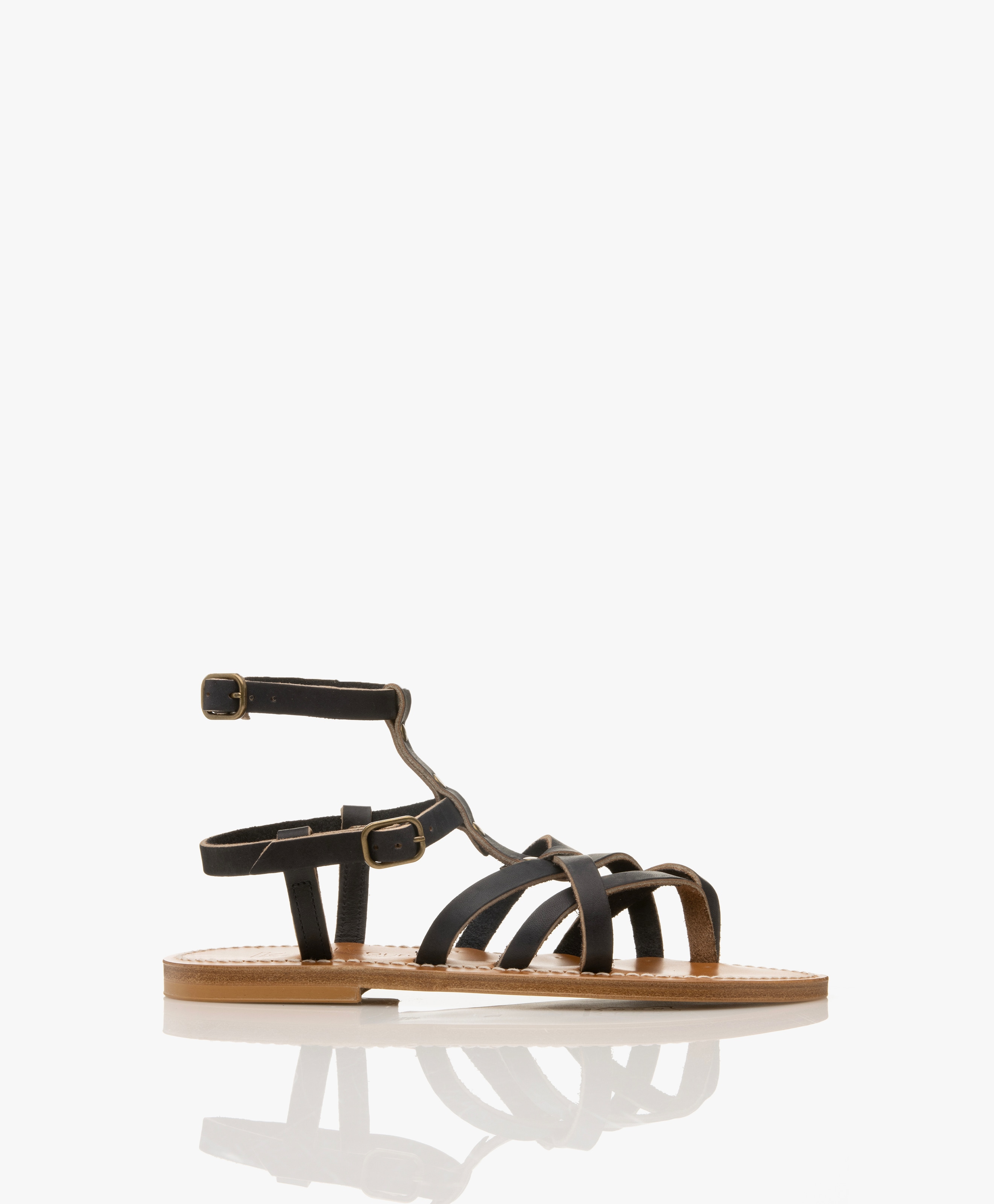 Larissa Leren Sandalen met Studs