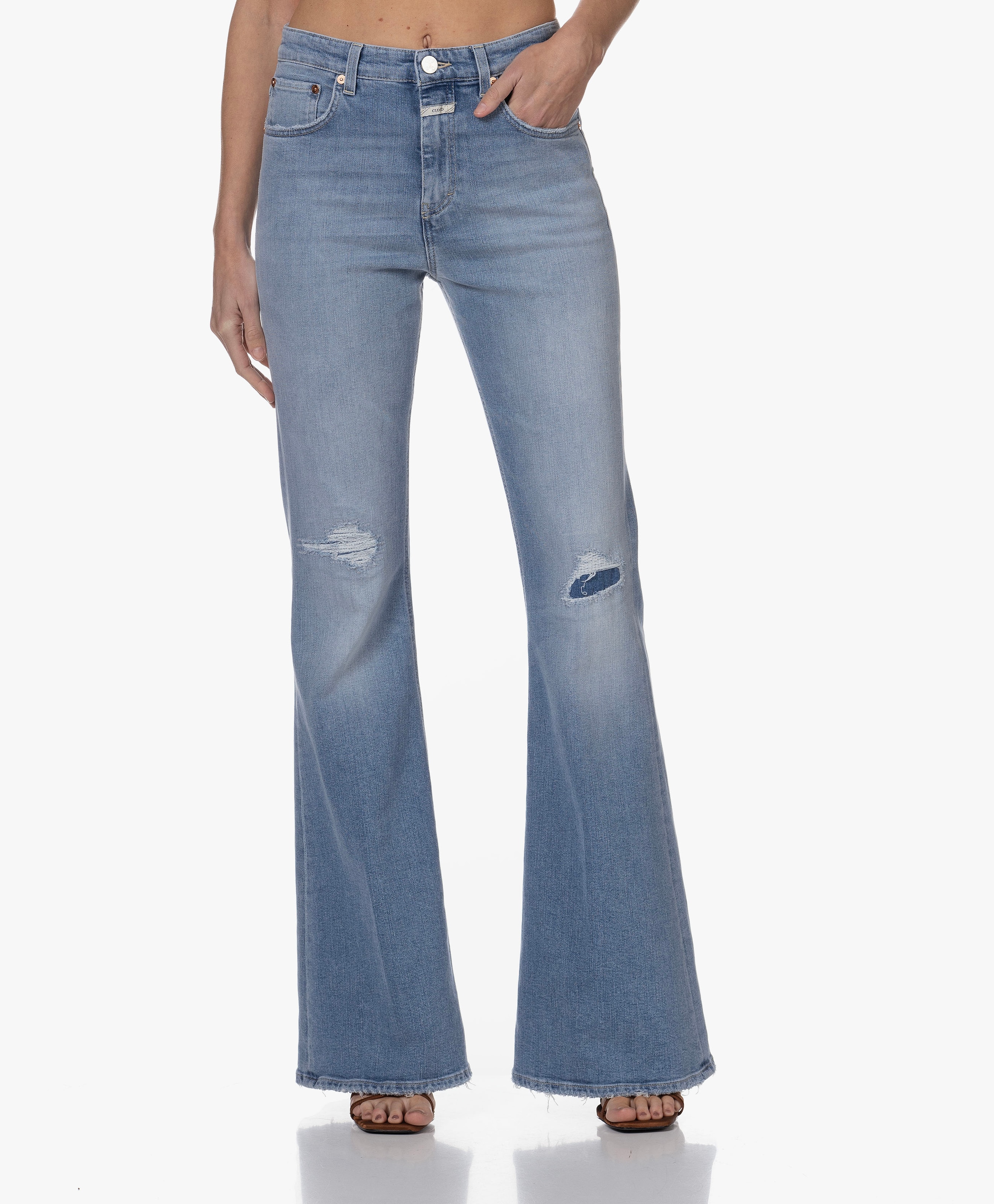 Rawlin Distressed Flared Jeans