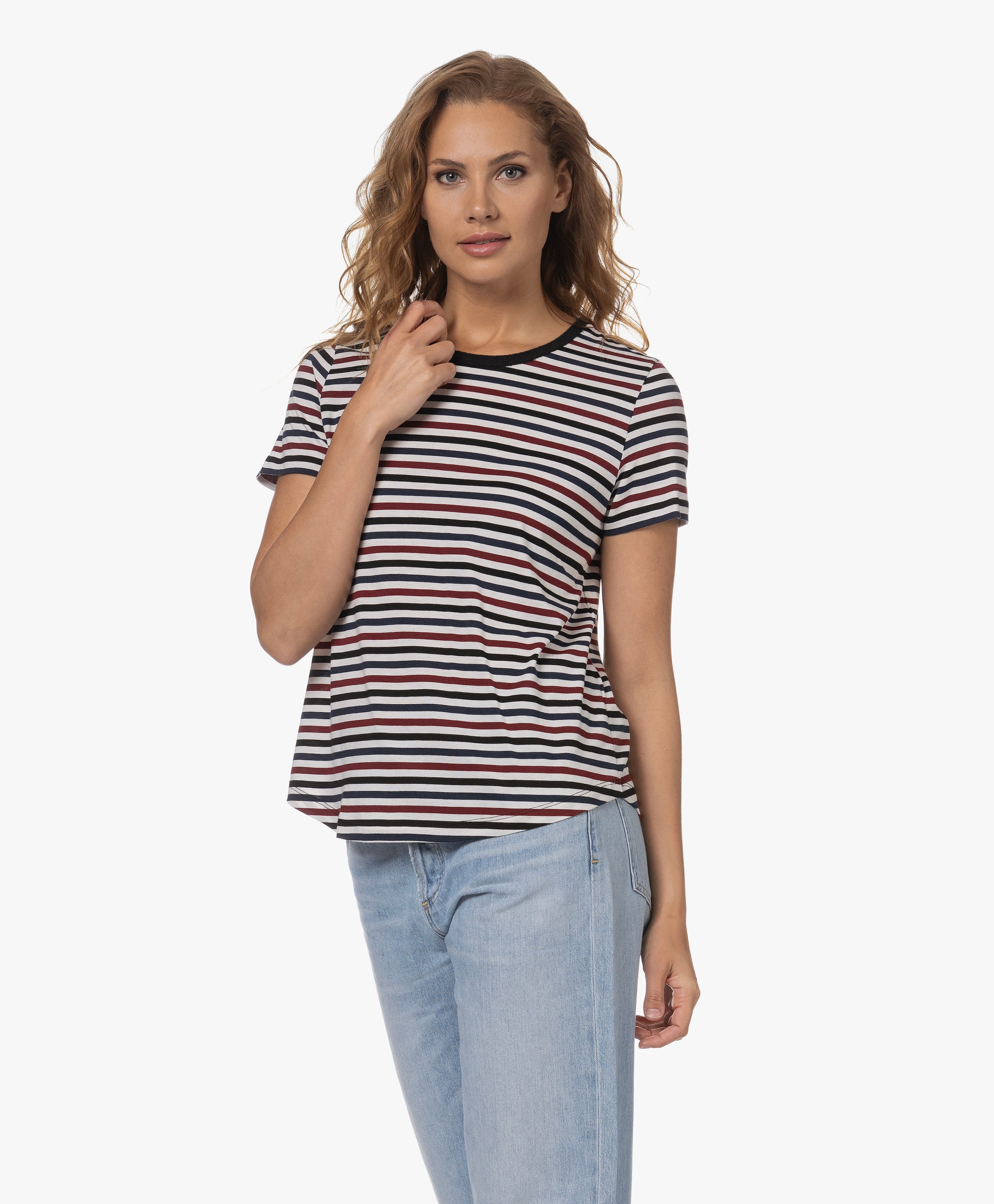 Gestreept Ronde Hals T-shirt