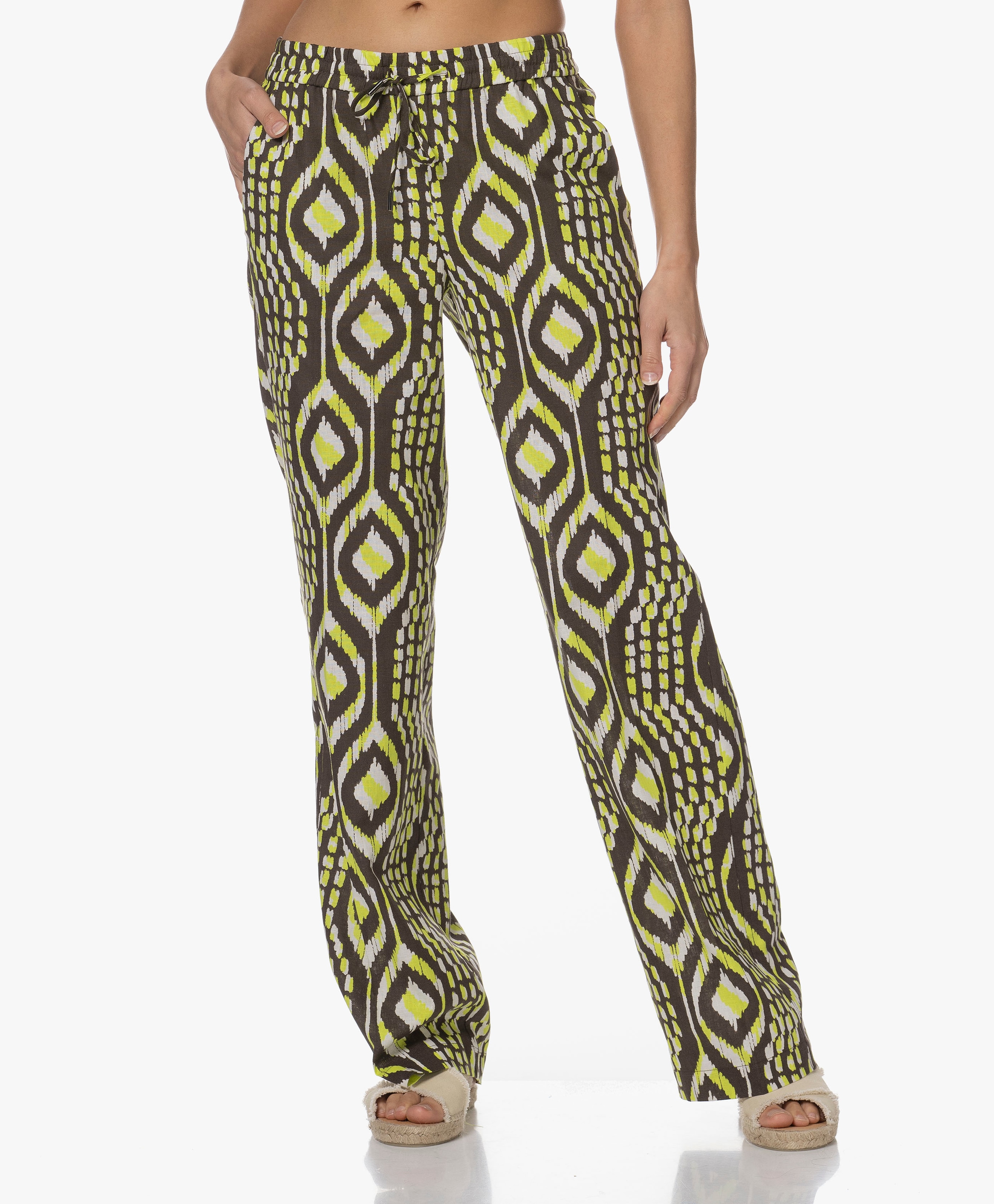 Miranda Linnenmix Print Broek