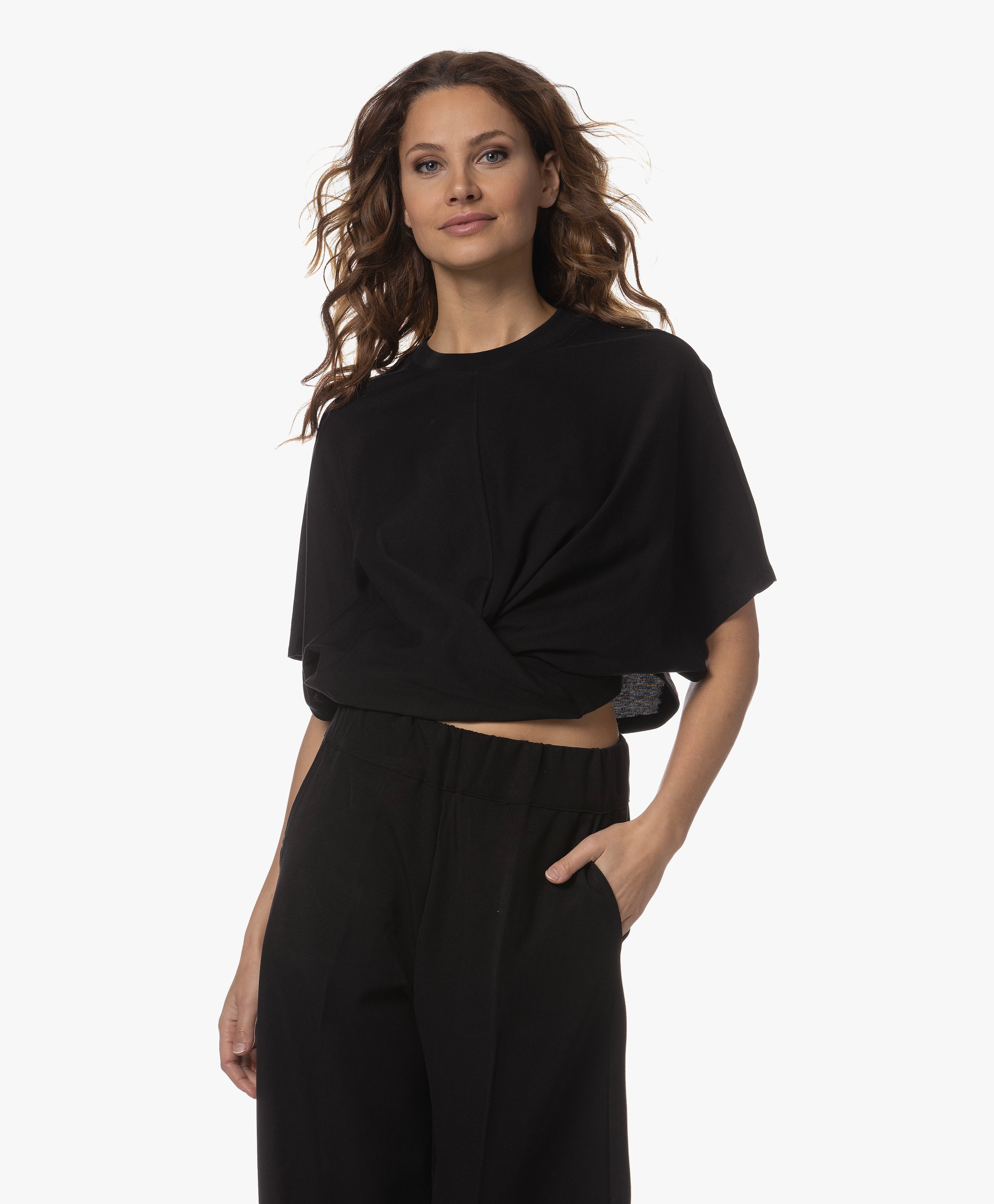 Katoenen Wikkel T-shirt