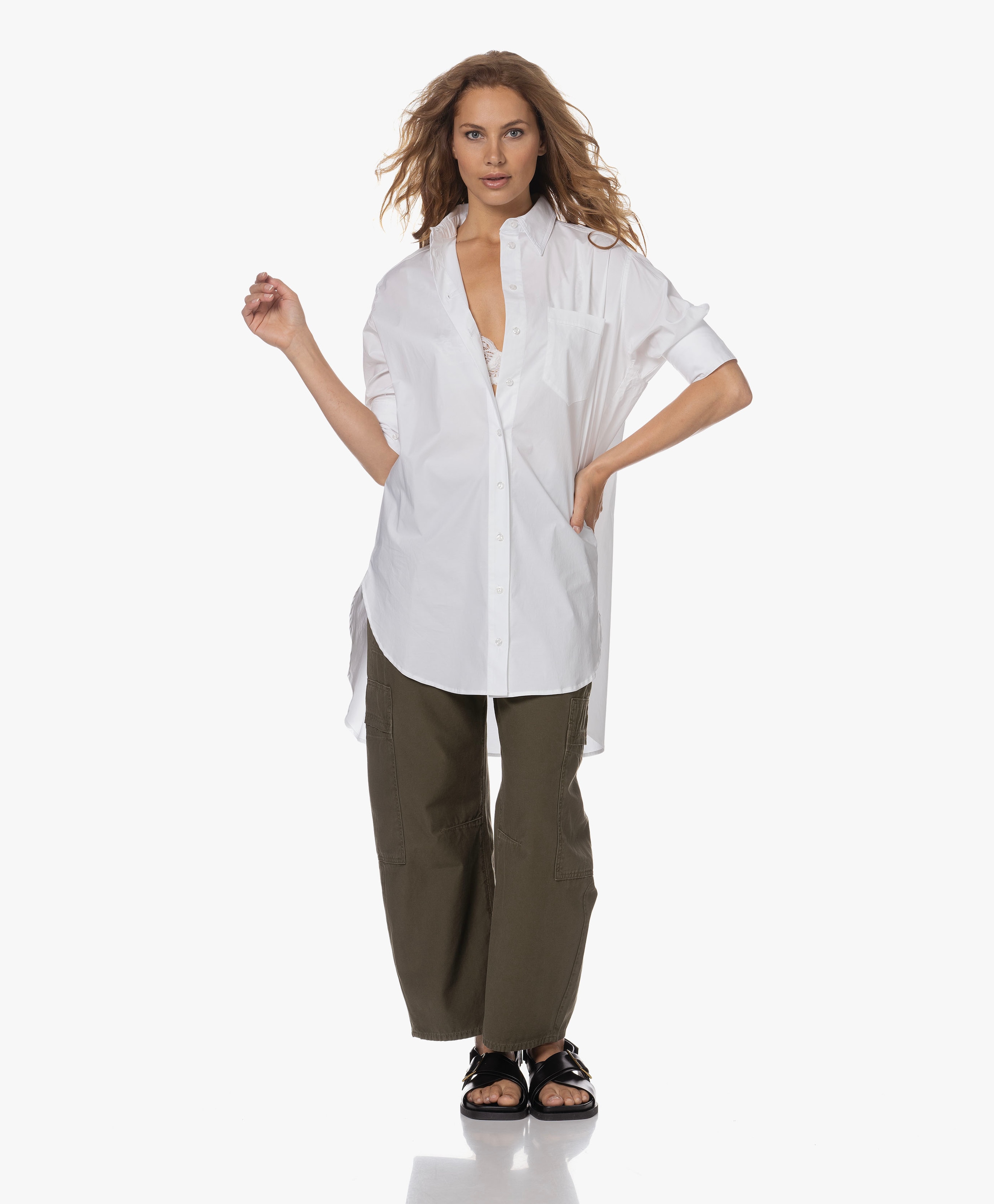 Rayna High-low Overhemdblouse