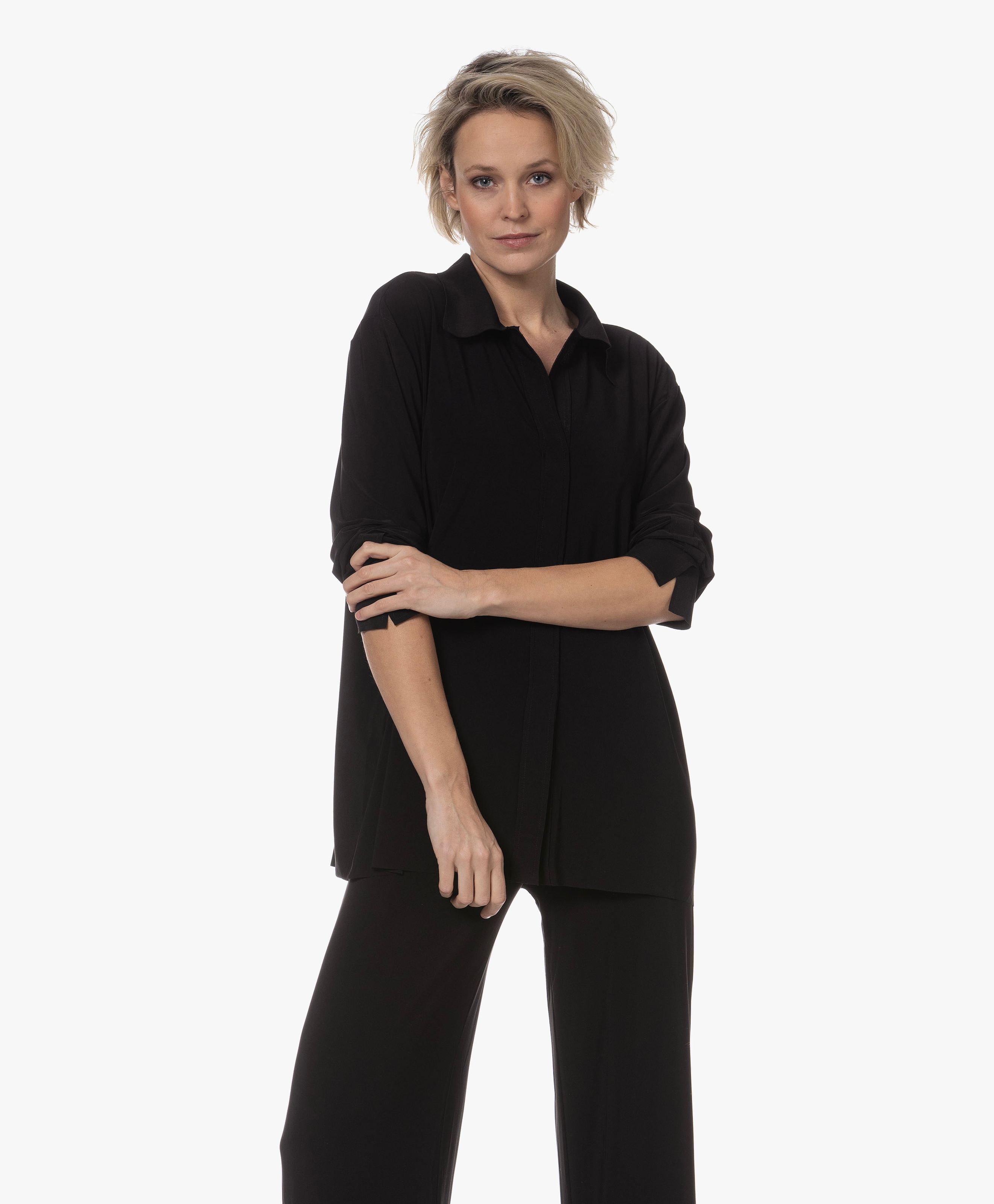 Boyfriend Tech Jersey Blouse