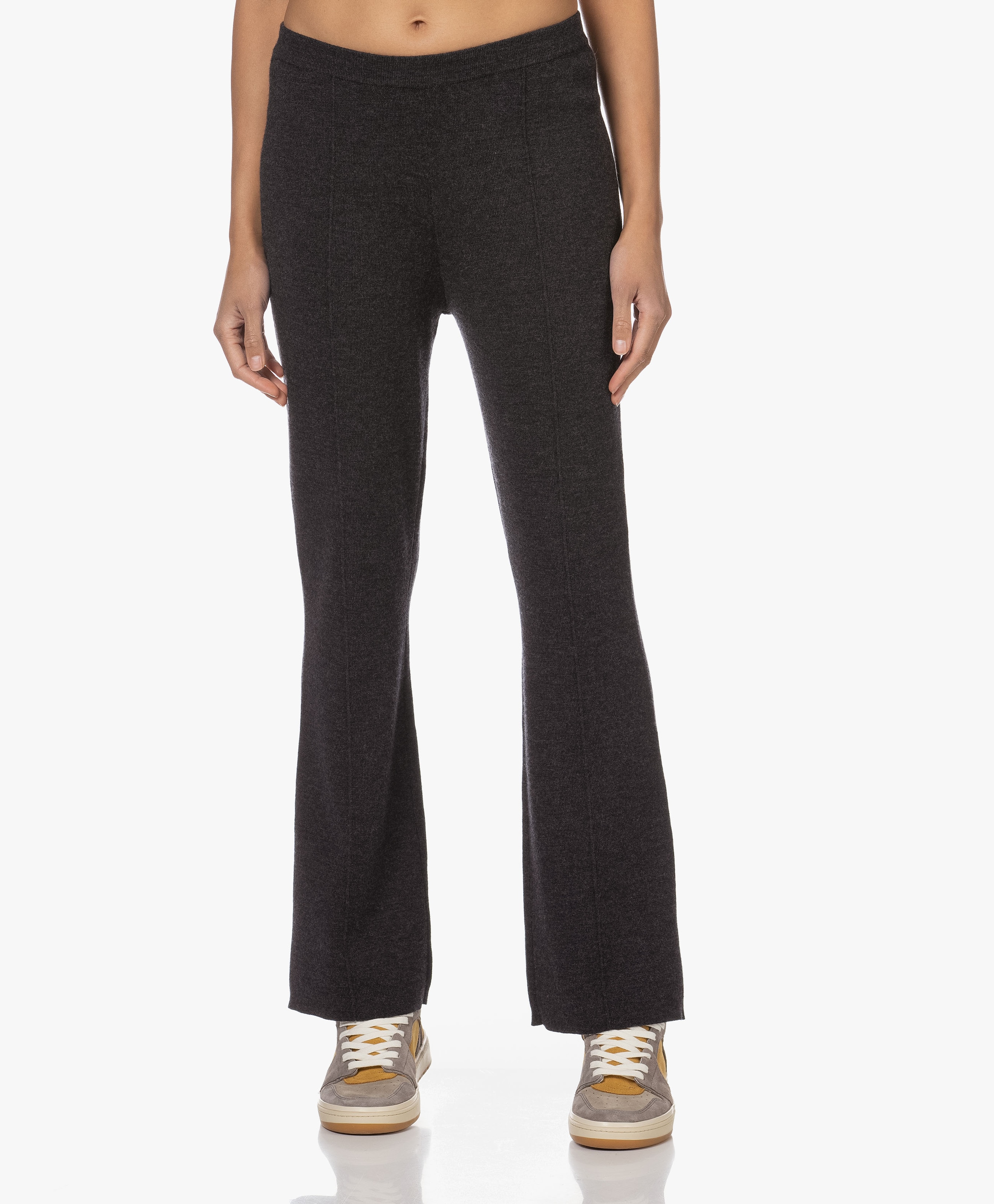 Merinowollen Gebreide Flared Broek