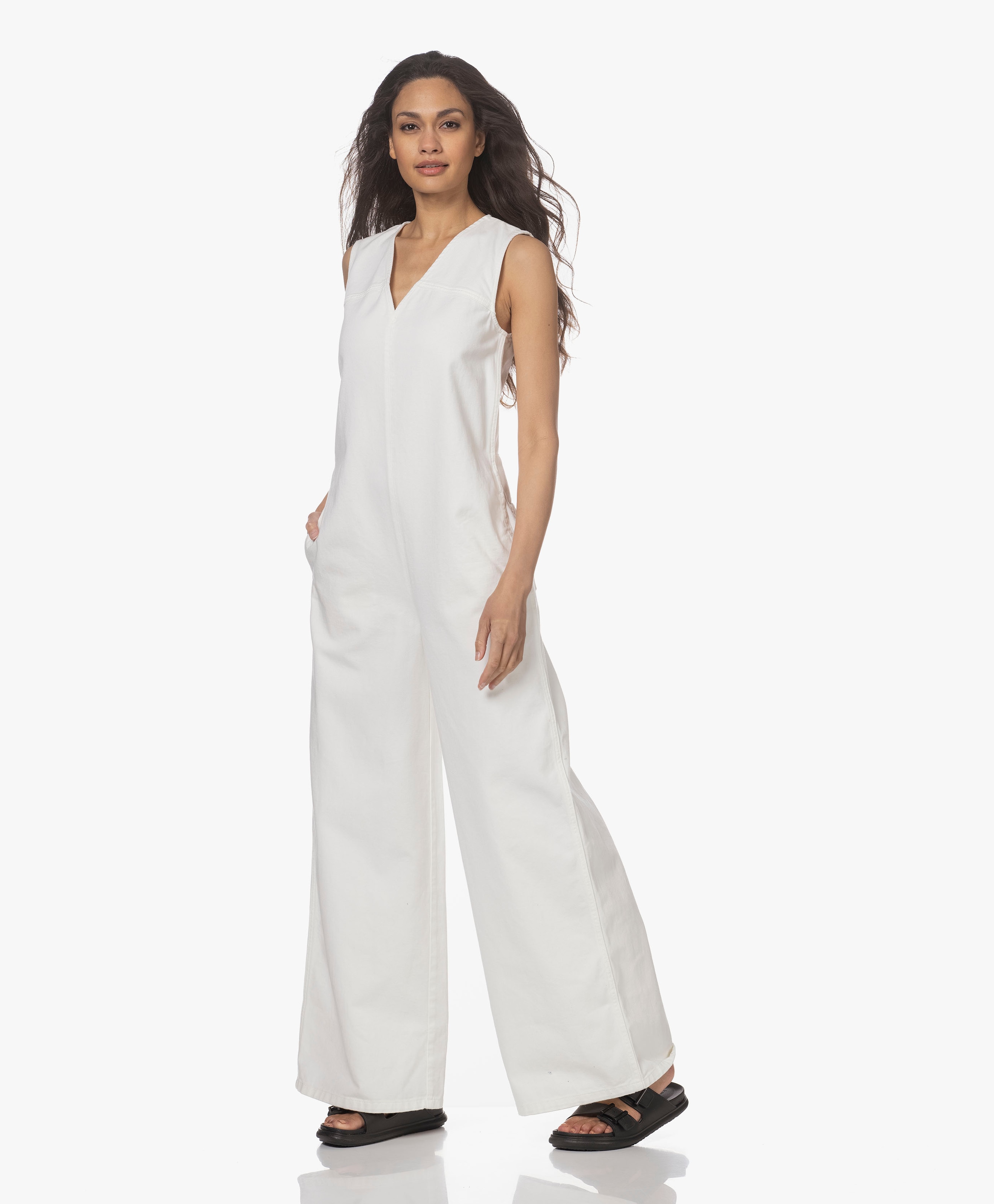 Rylan Sleeveless Denim Jumpsuit