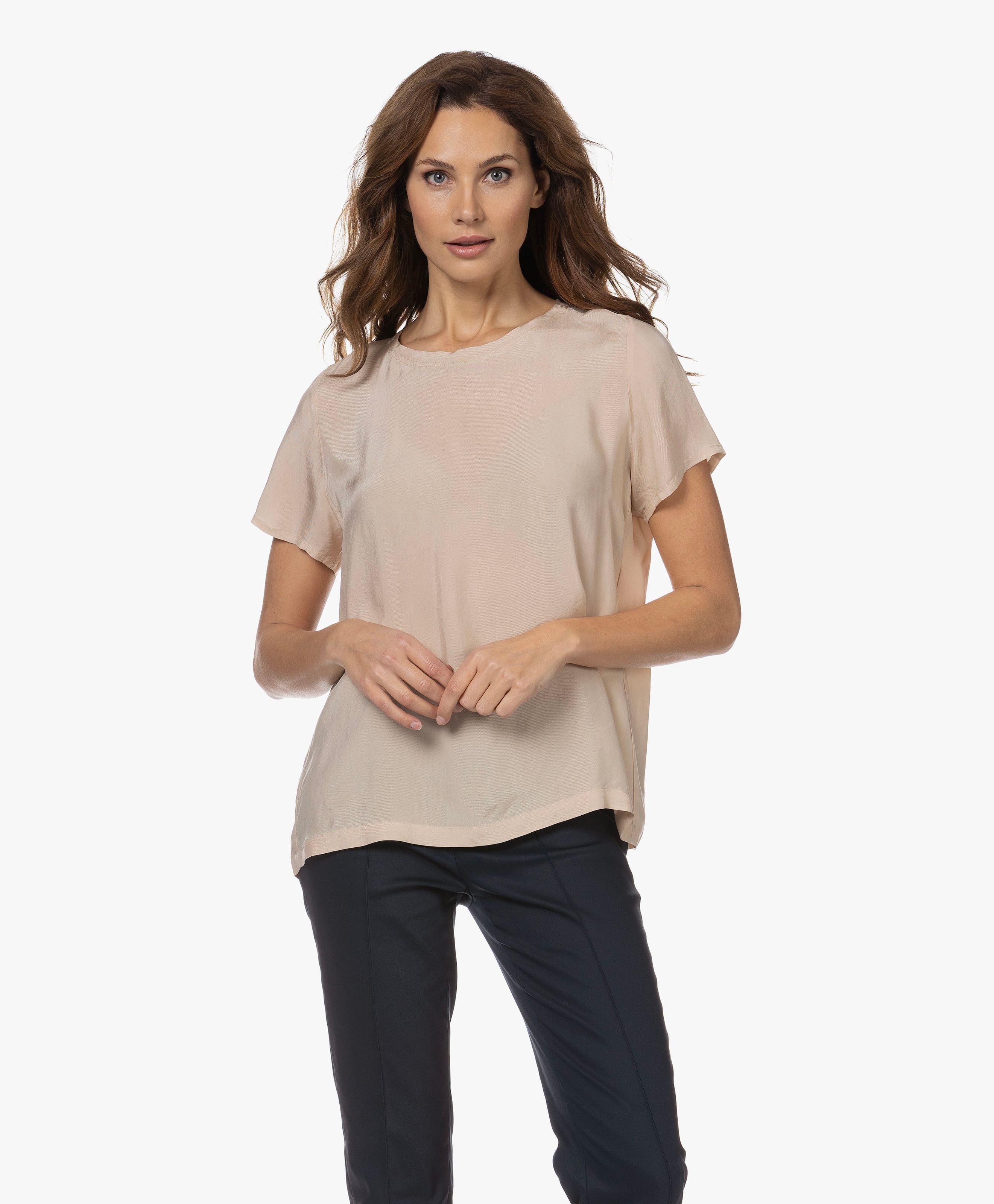 Harper Cupro and Viscose Blouse Top