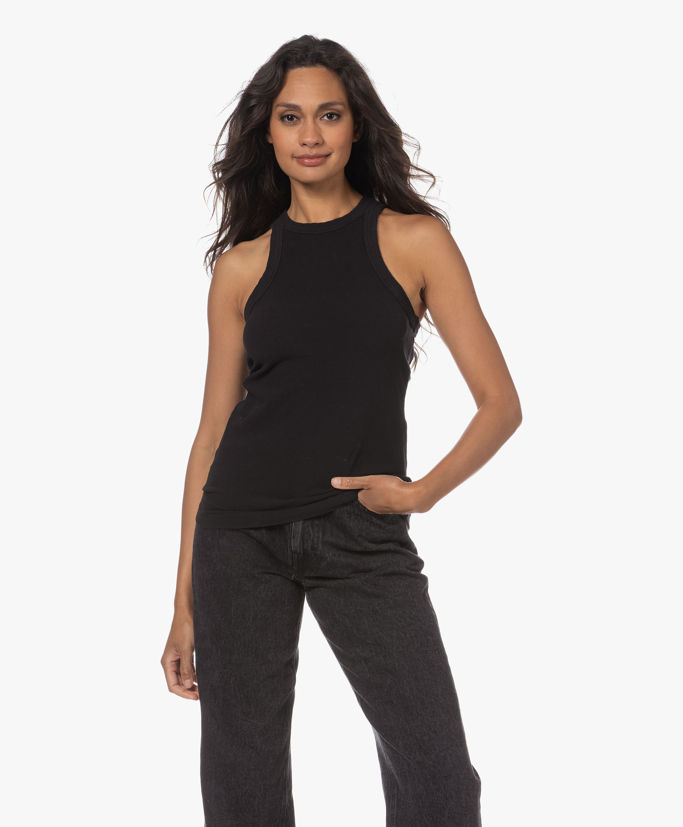 Brushed Jersey Cutaway Tanktop
