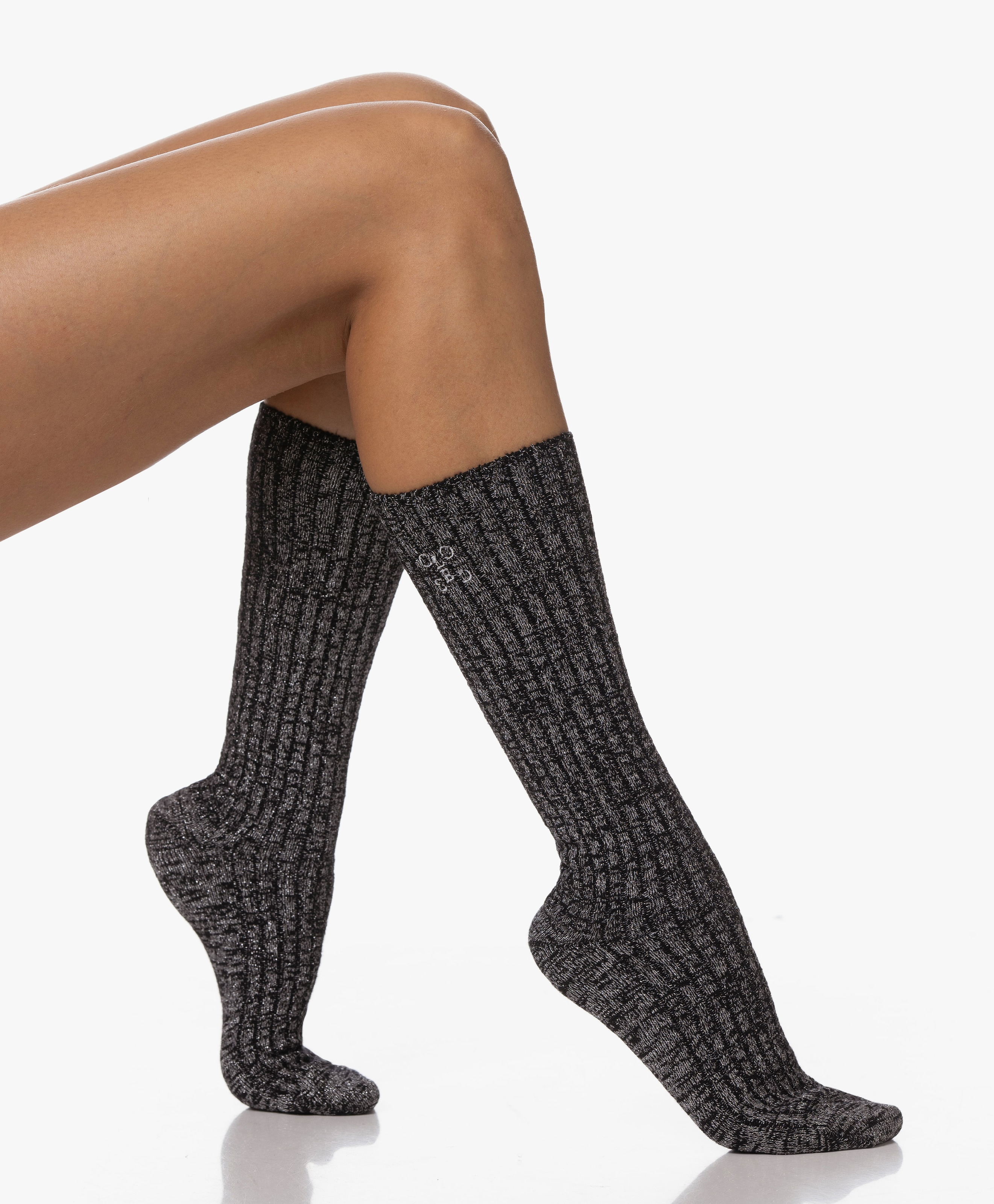 Rib Knitted Glitter Socks