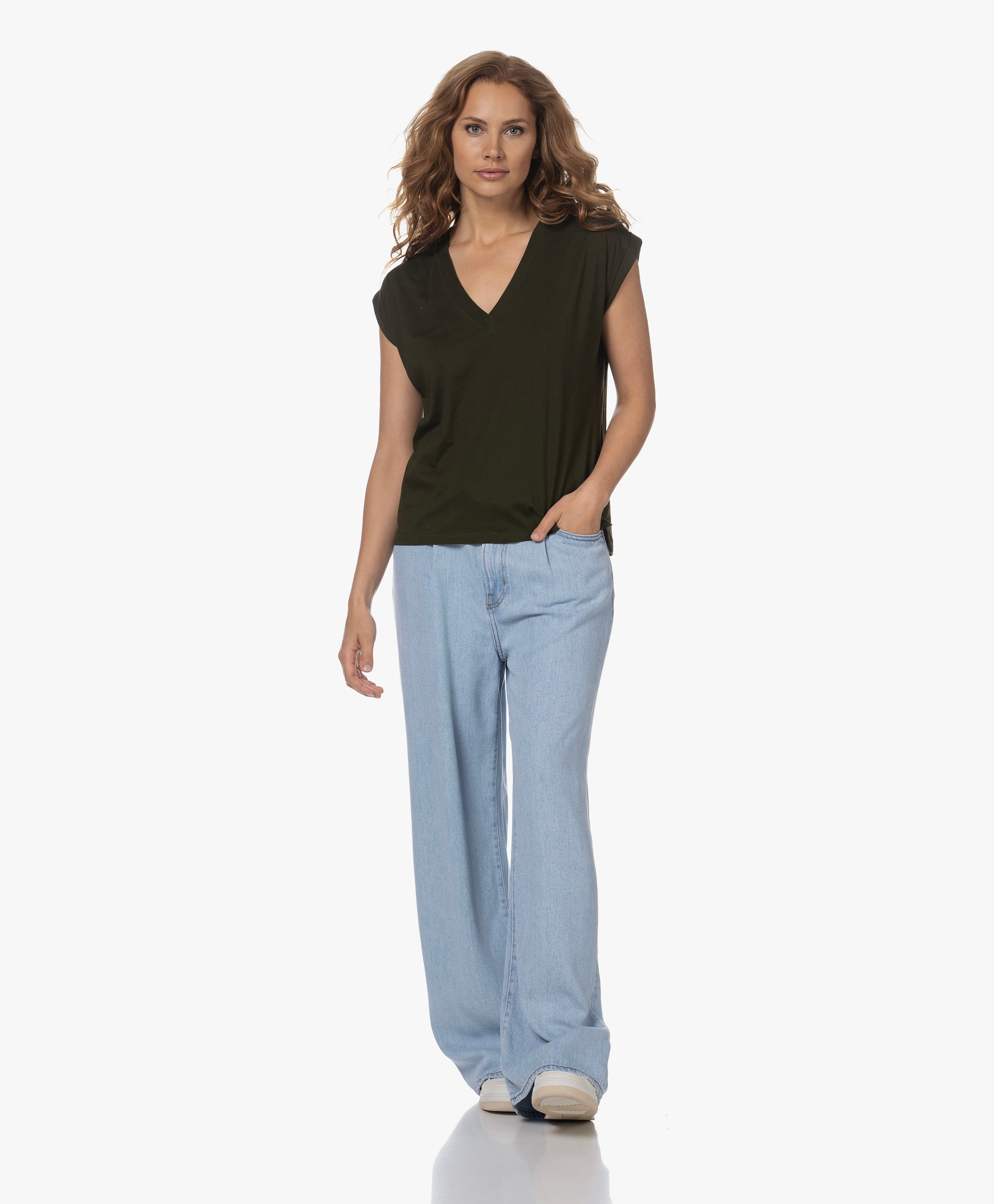 Easy V-hals T-shirt