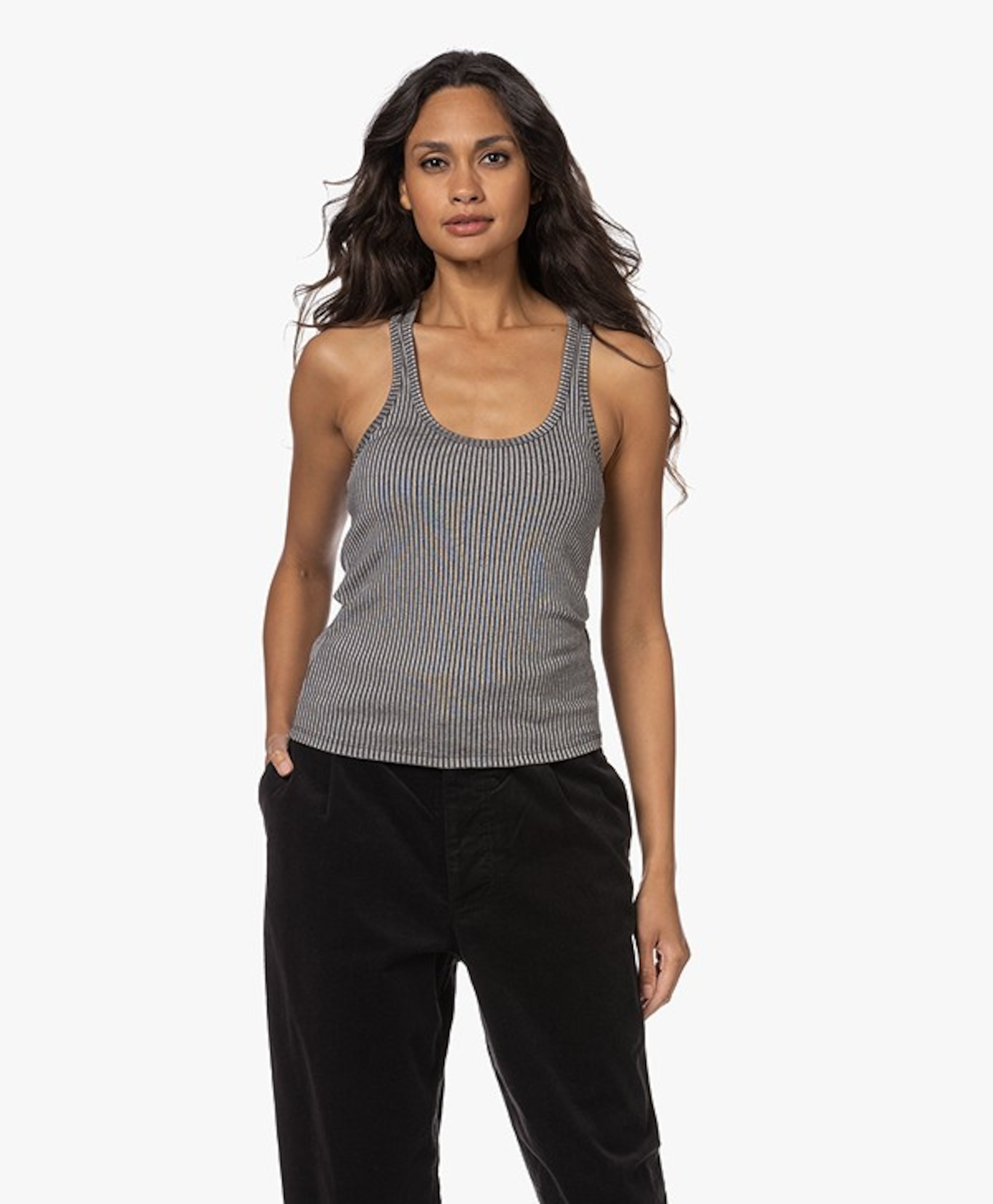 Kirsten Asymmetrische Racerback Tanktop