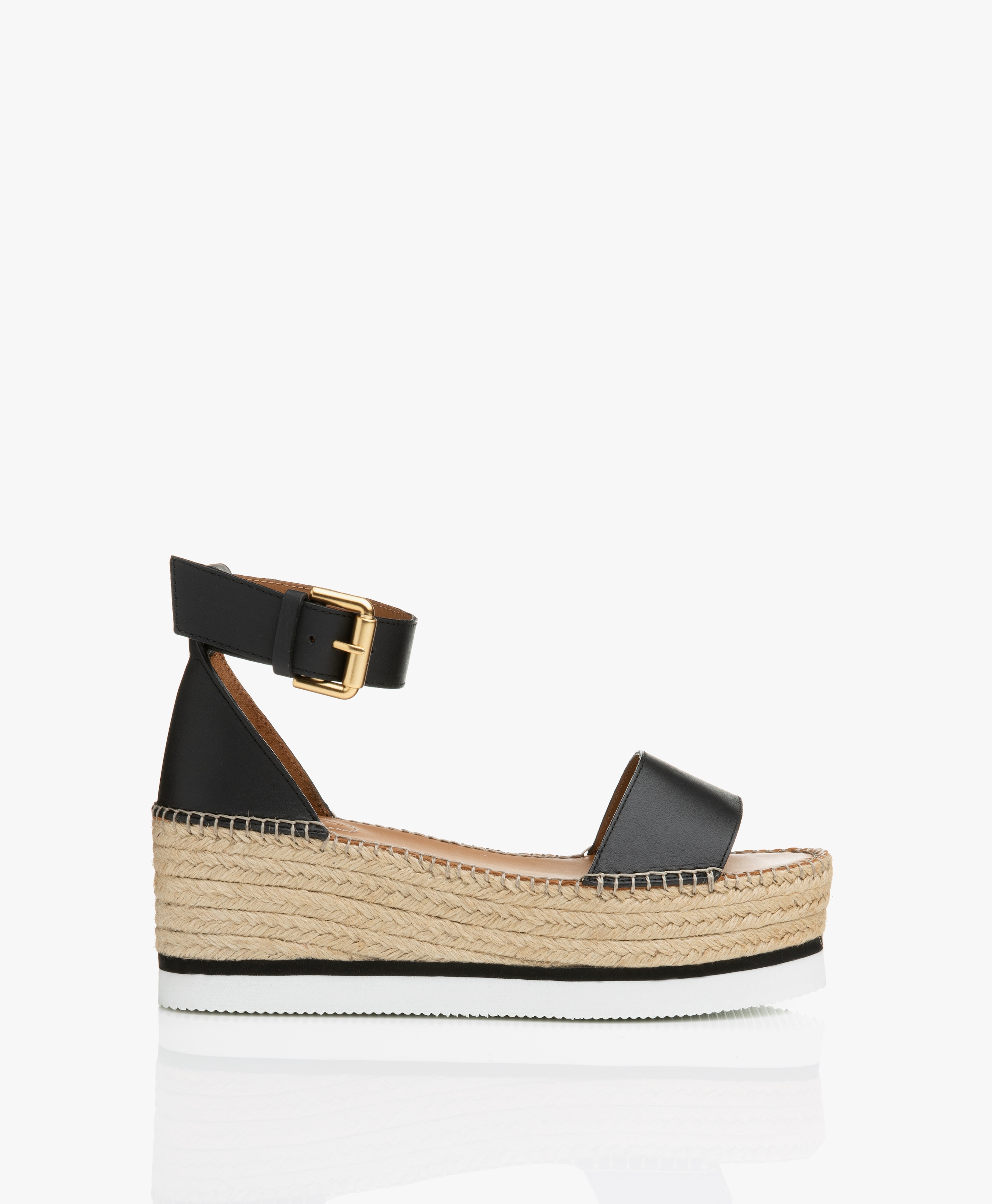 Glyn Suede Printed Platform Espadrilles