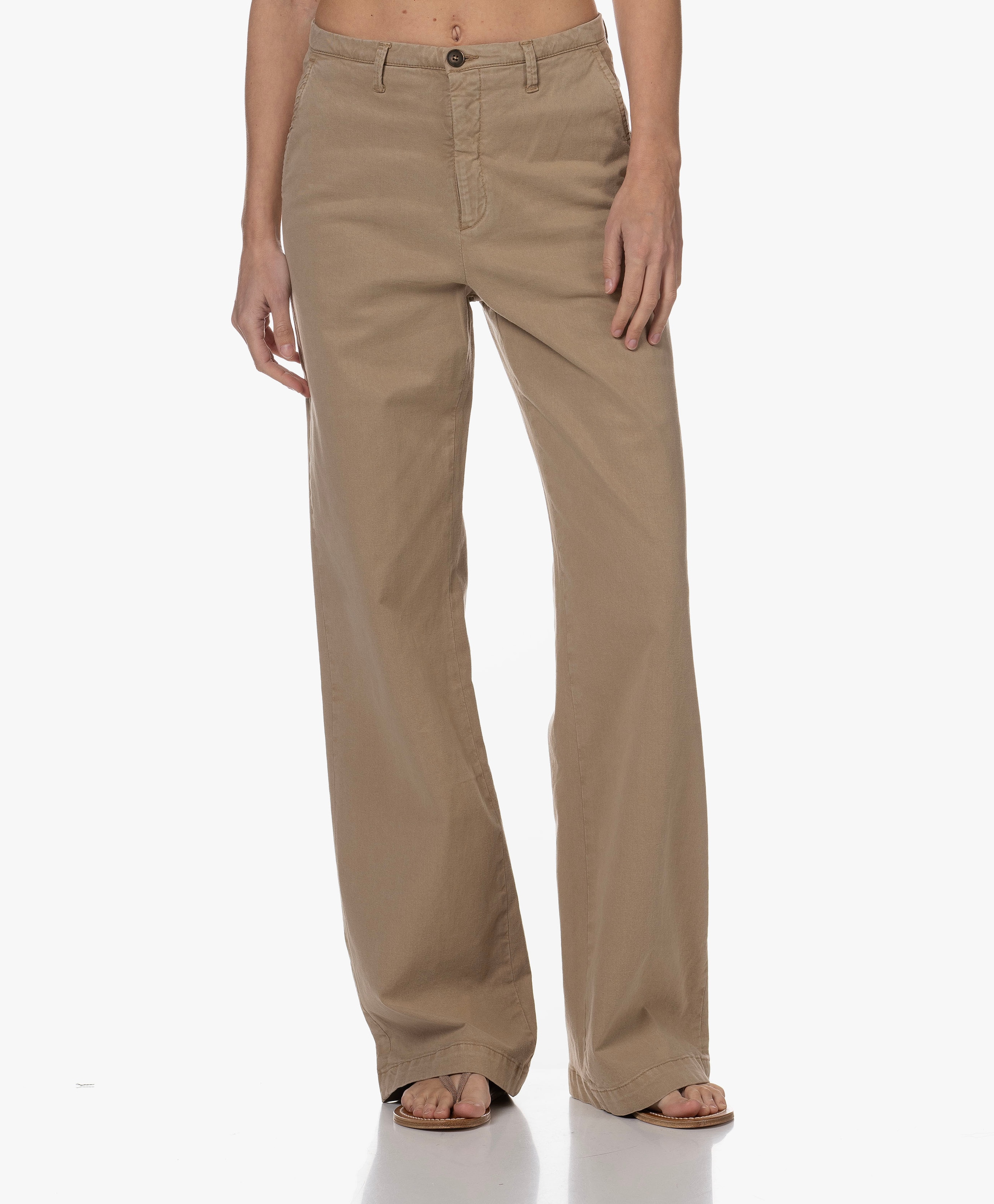 Garment-dyed Katoenmix Chino