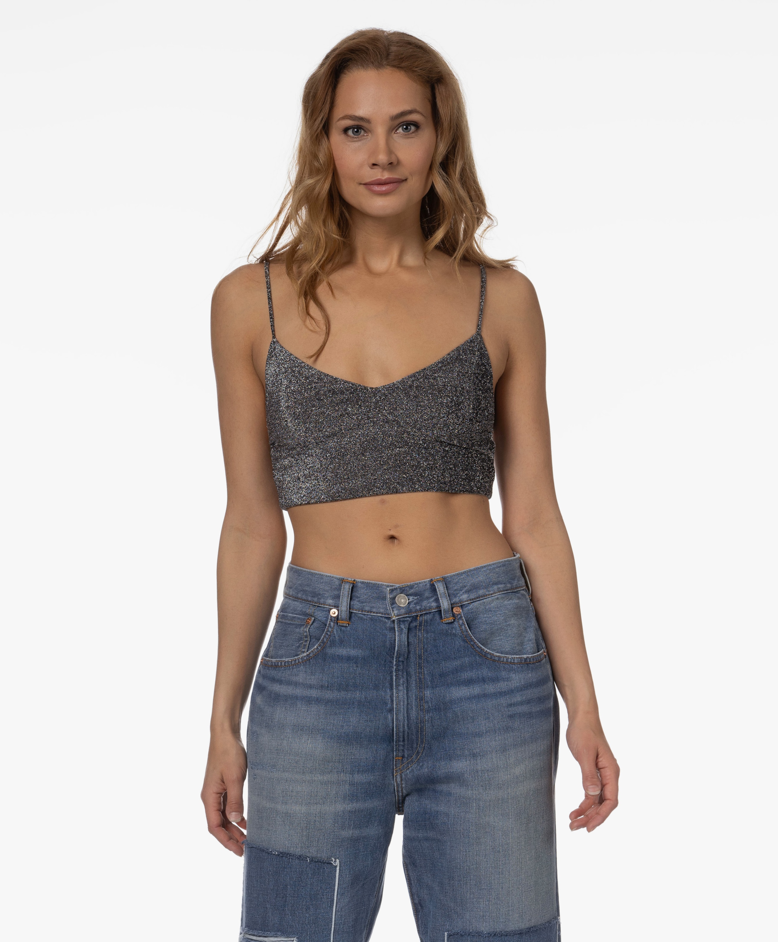 Roberto Cropped Top met Lurex