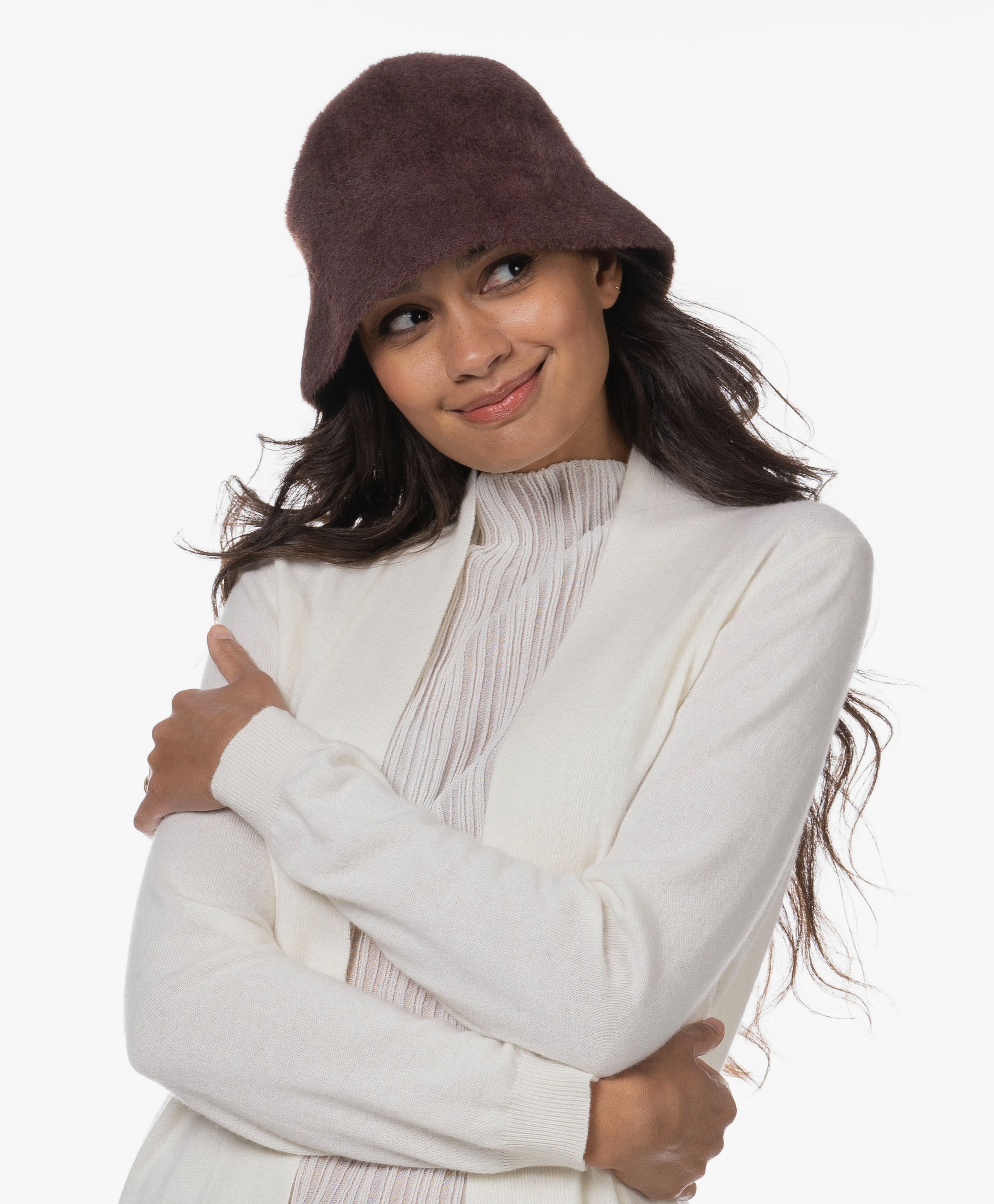 Kawai Faux-fur Bucket Hat