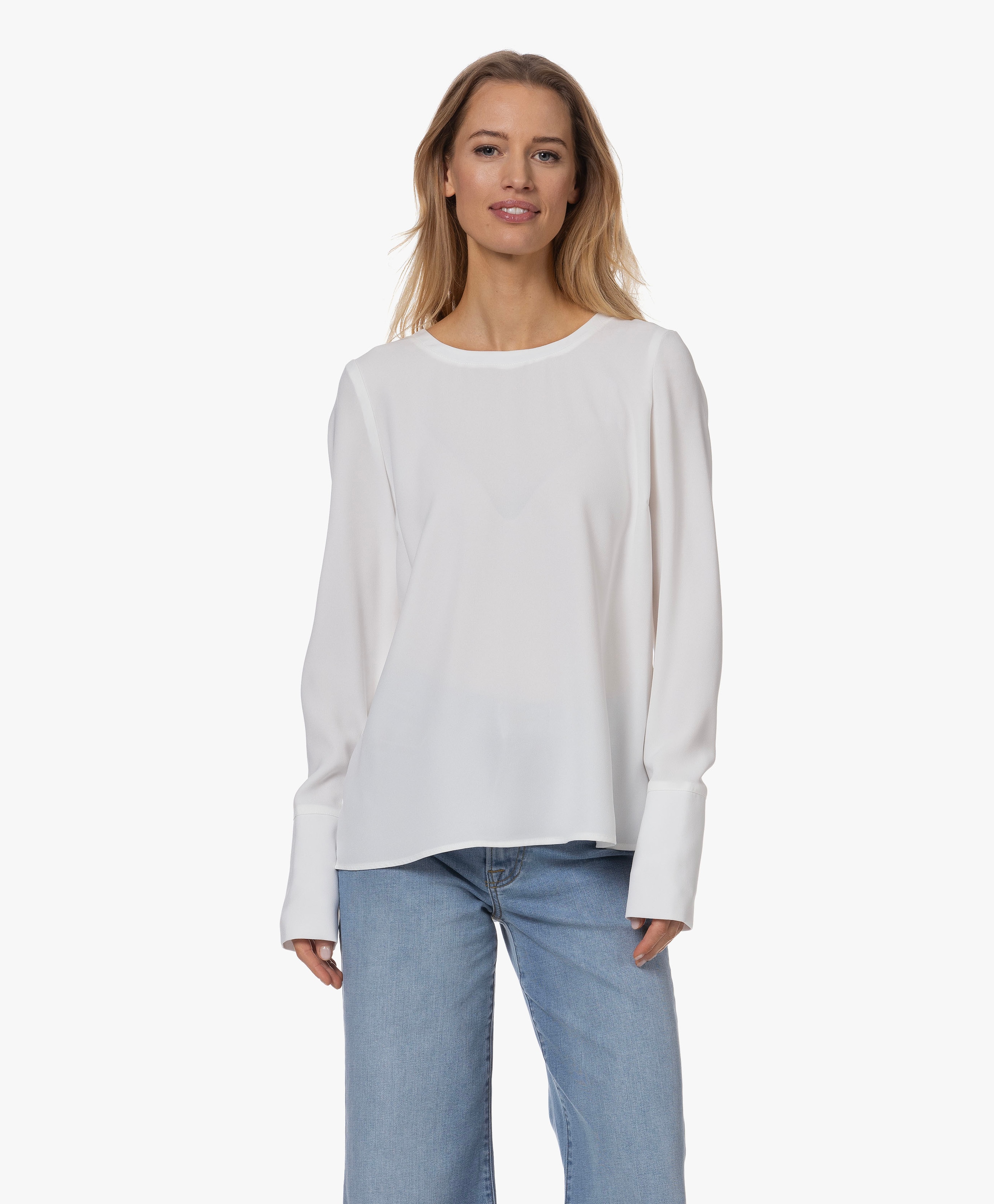 Max Crêpe Lange Mouwen Blouse
