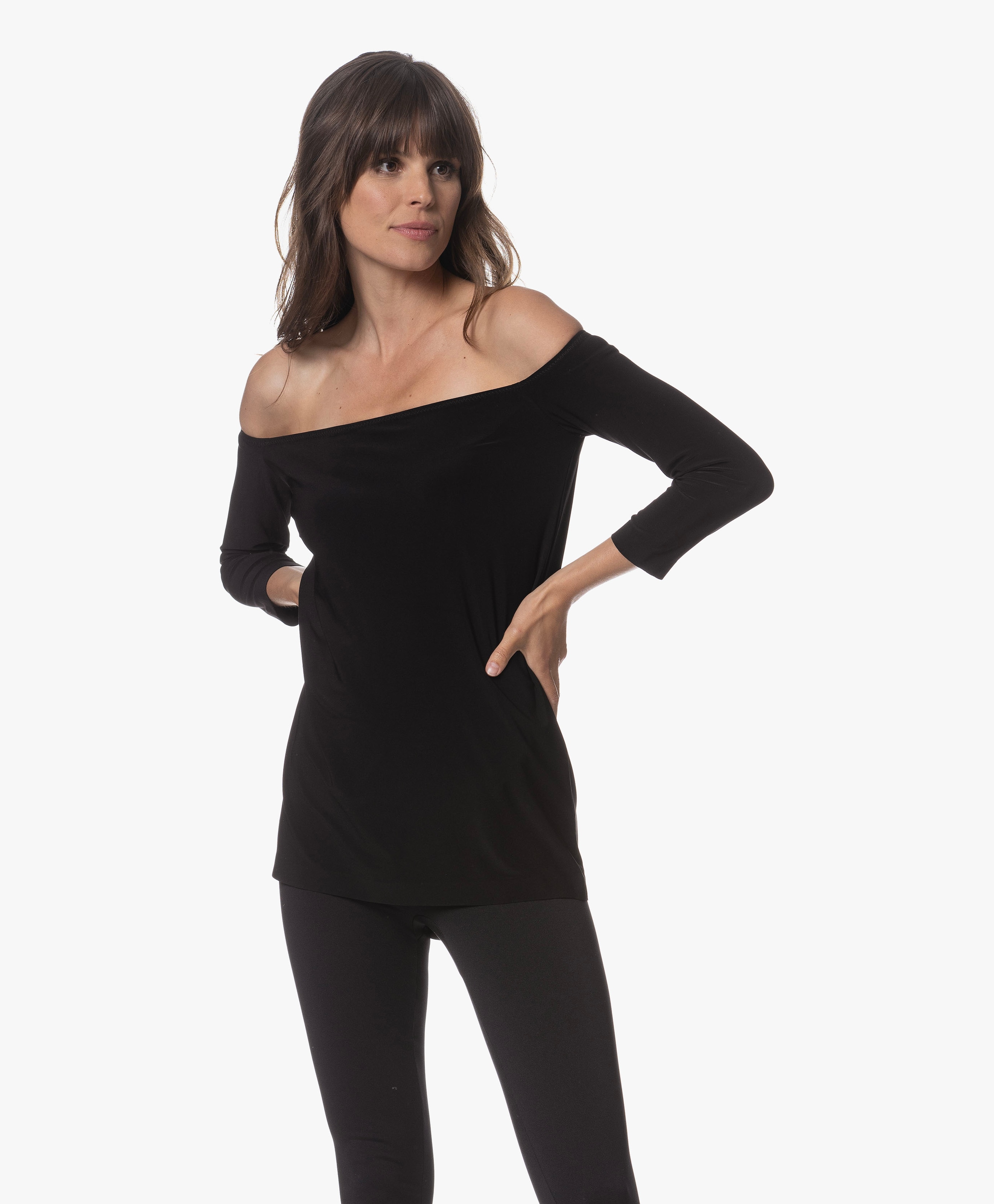 Tech Jersey Off-shoulder T-shirt