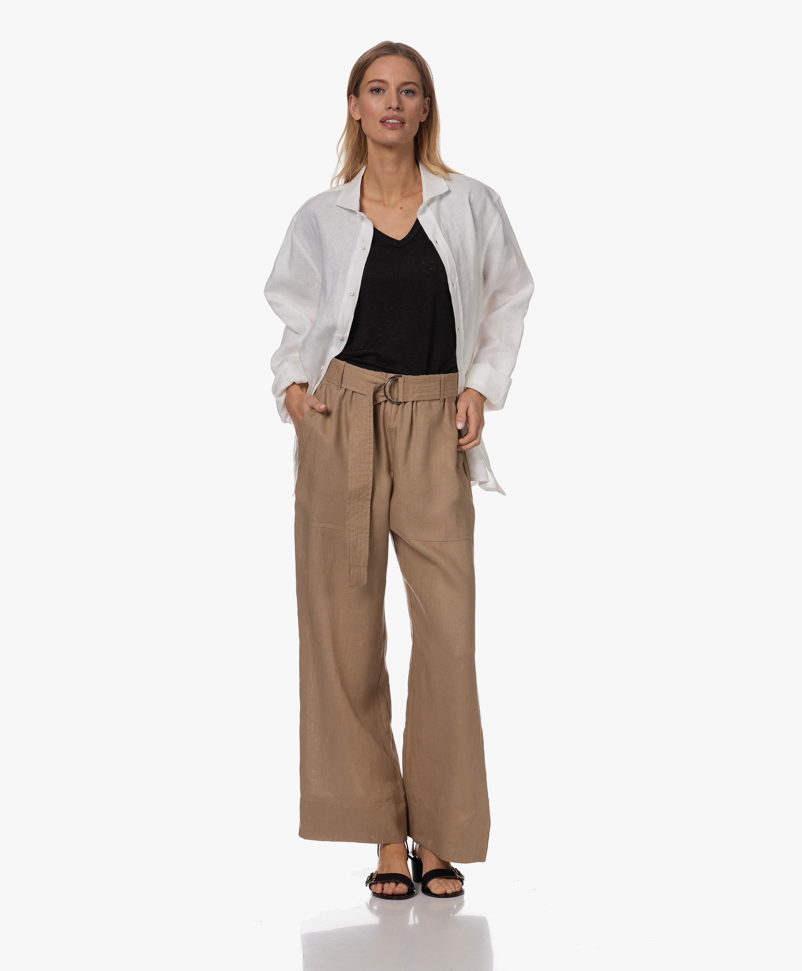 Linnen Overhemdblouse