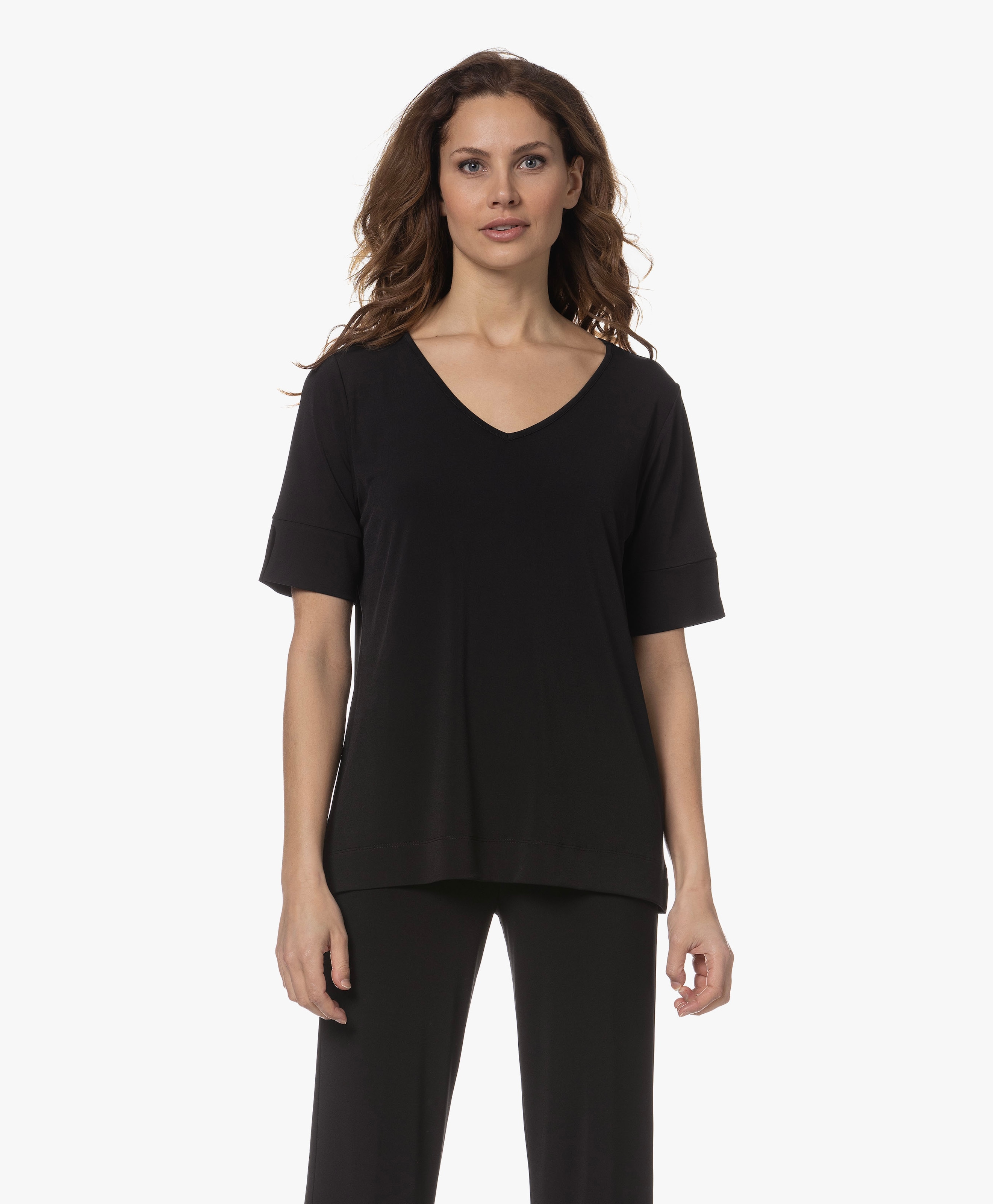 Pleun Crêpe Jersey V-hals T-shirt