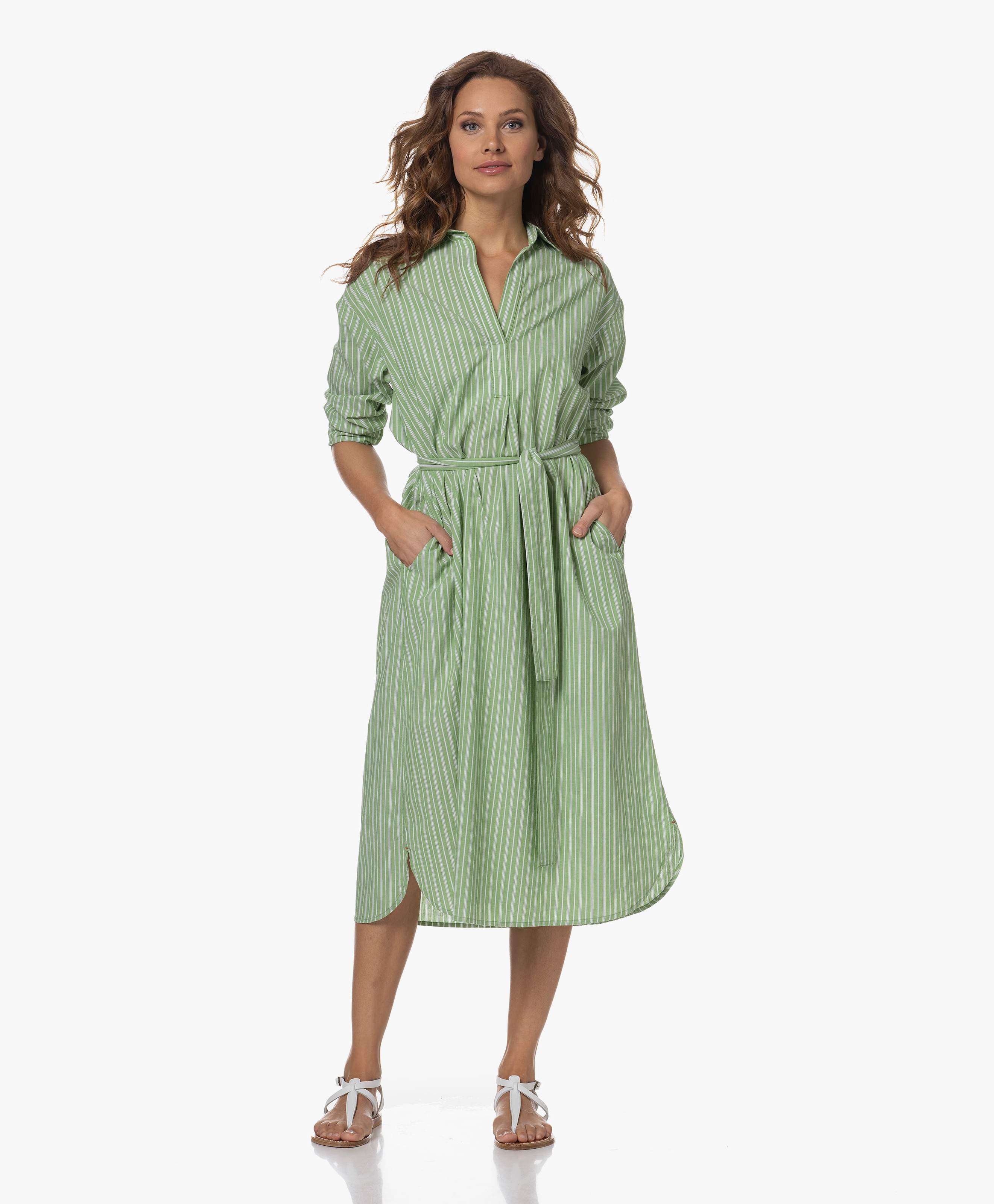 Marlowe Striped Shirt Dress