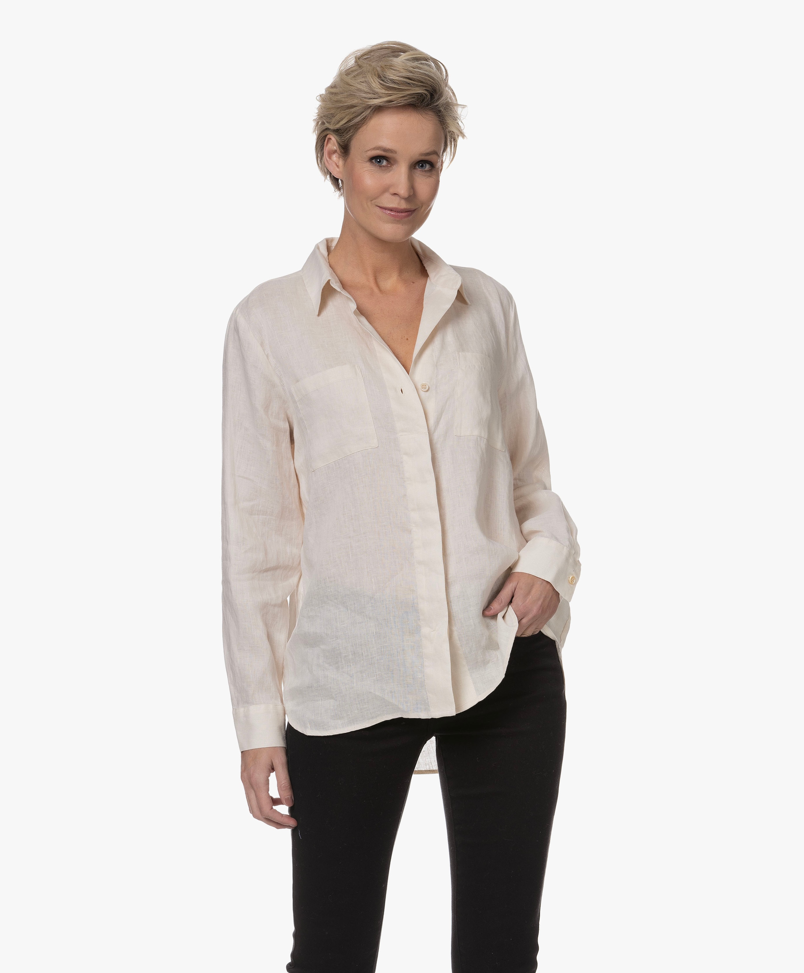 Linnen Overhemdblouse