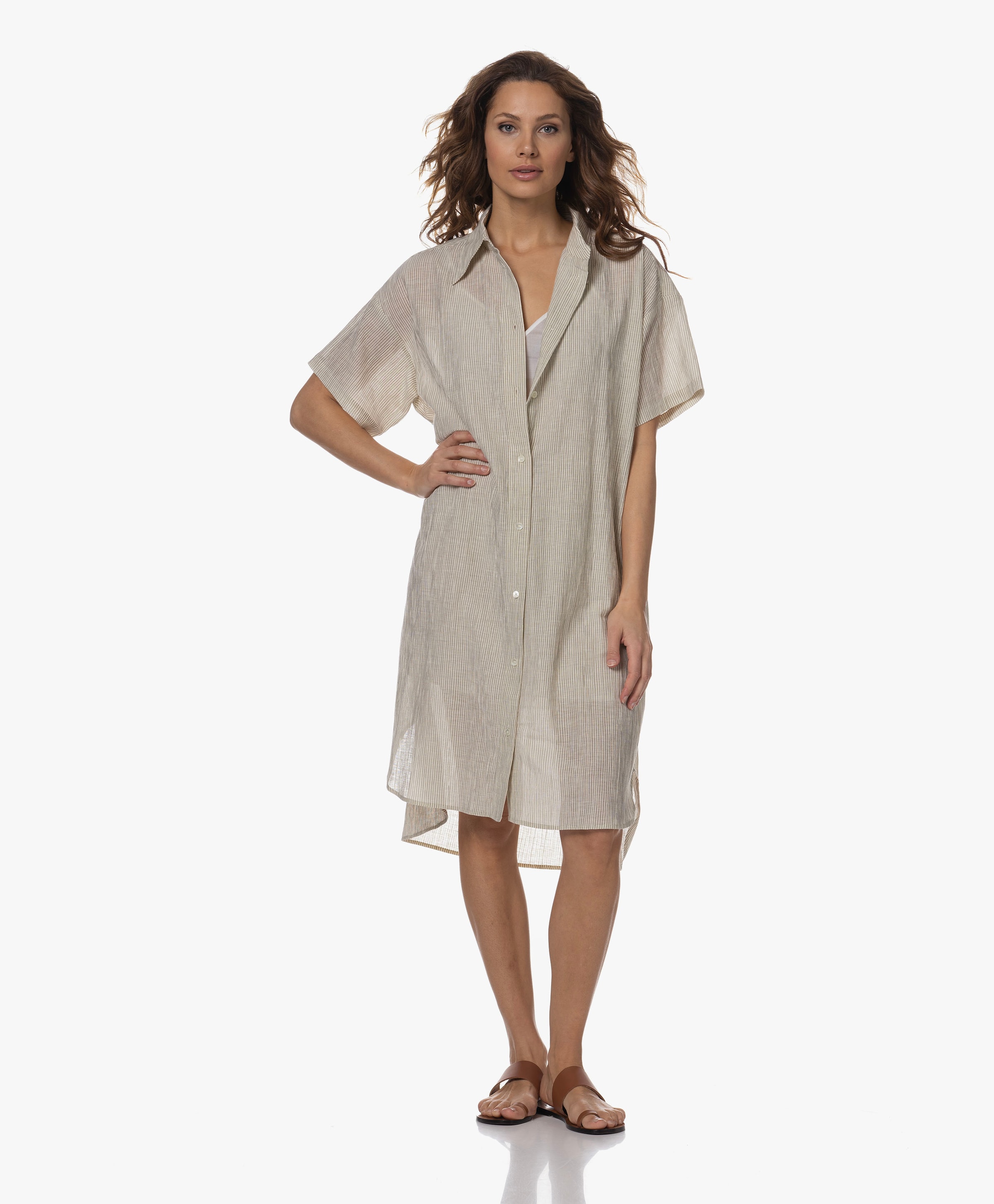 Oversized Gestreepte Blousejurk