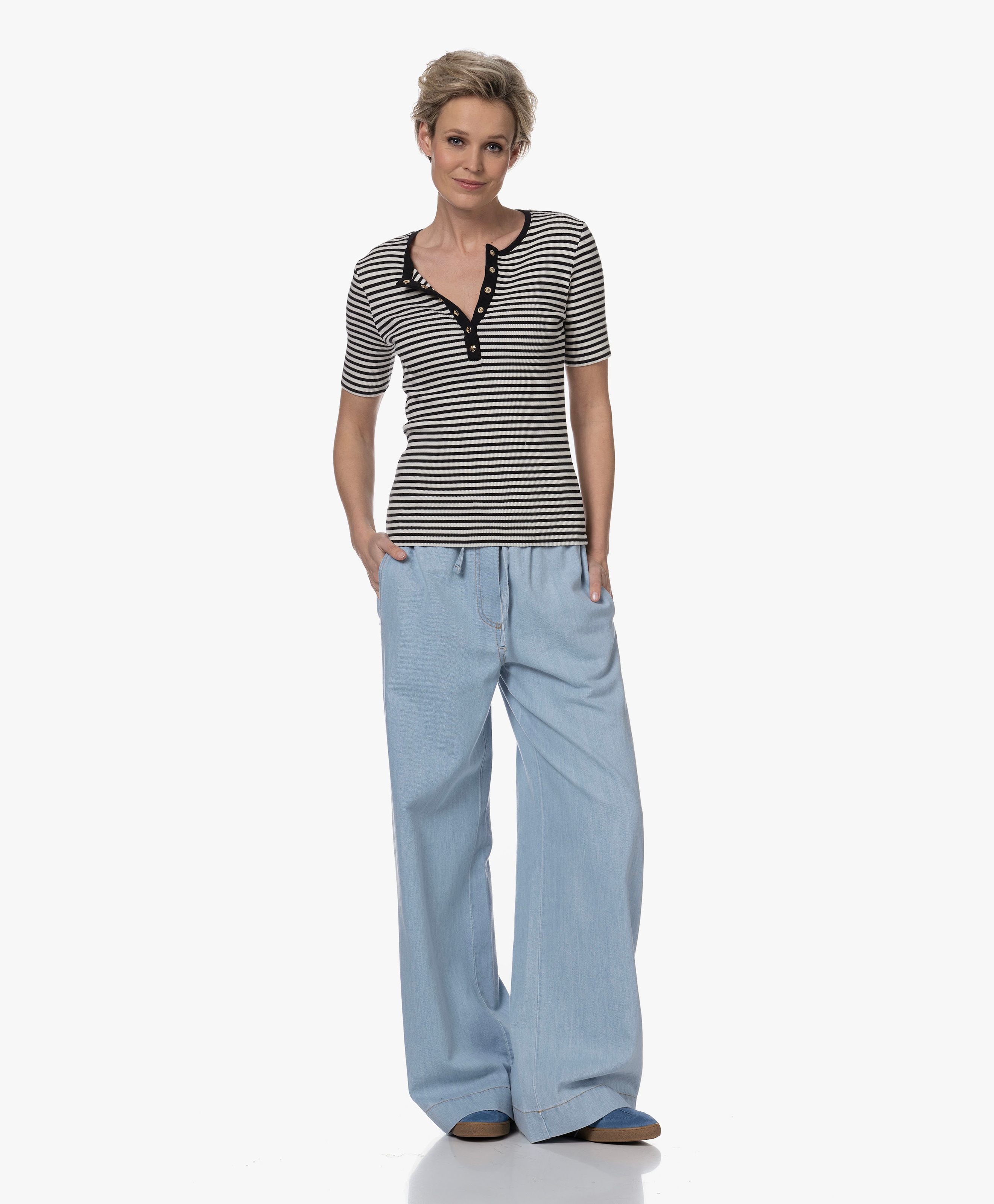 Alessia Rib Jersey Top