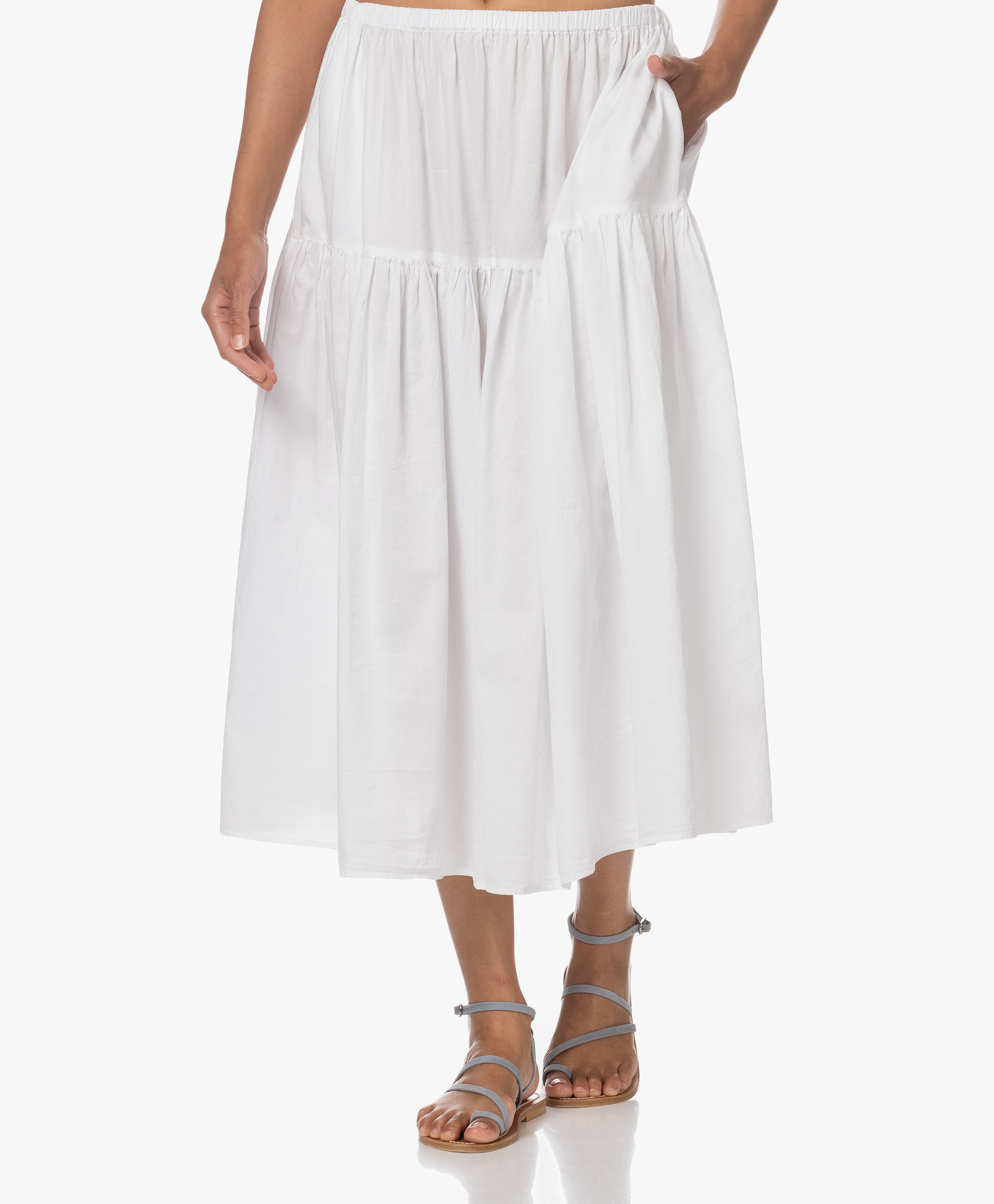 Cool Cotton Tiered Maxi Rok