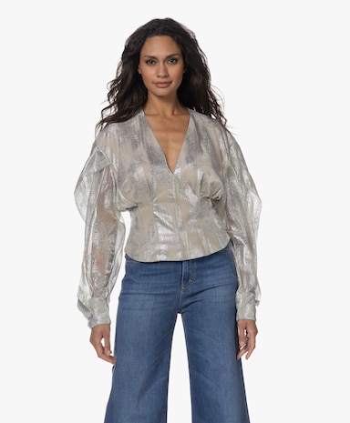 IRO orders Nights metallic tunic blouse