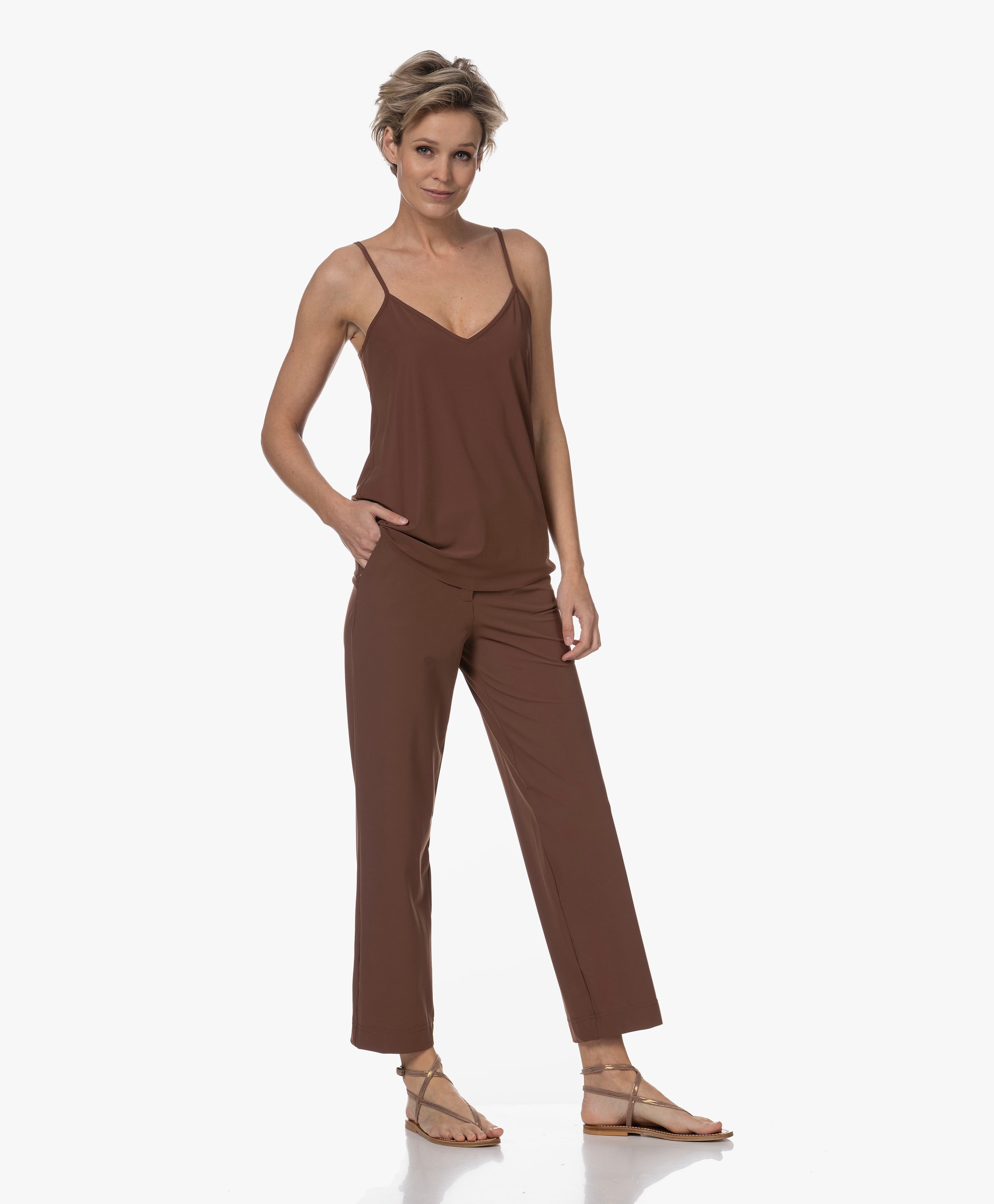 Tanka Travel Jersey Spaghetti Top
