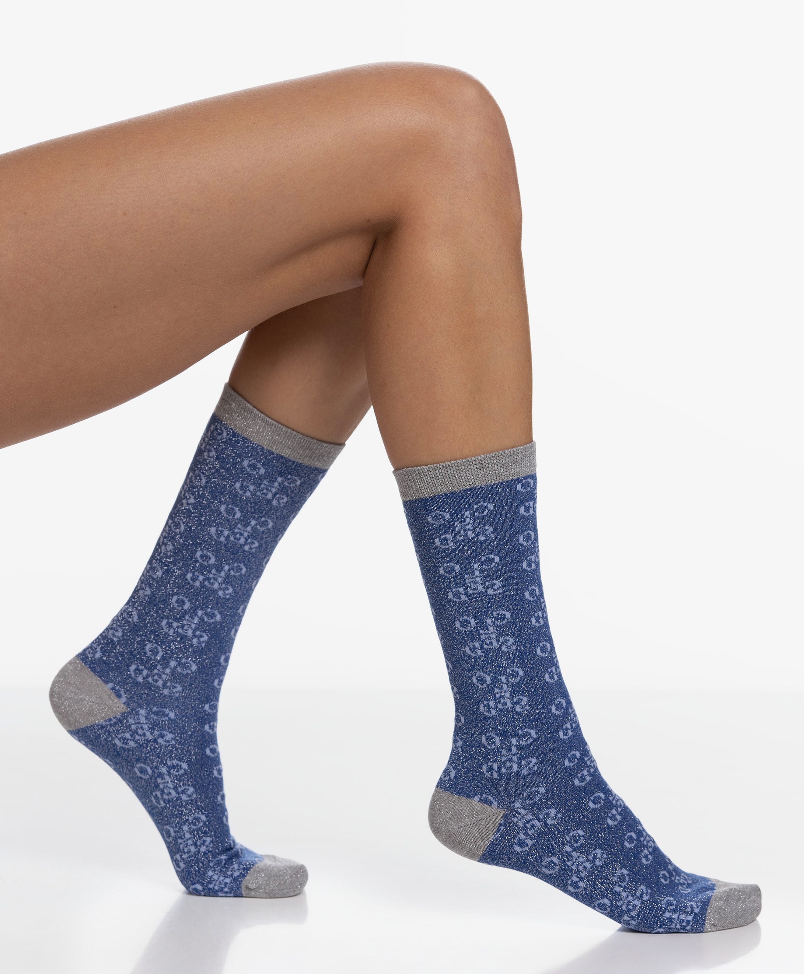 Lurex Monogram Socks