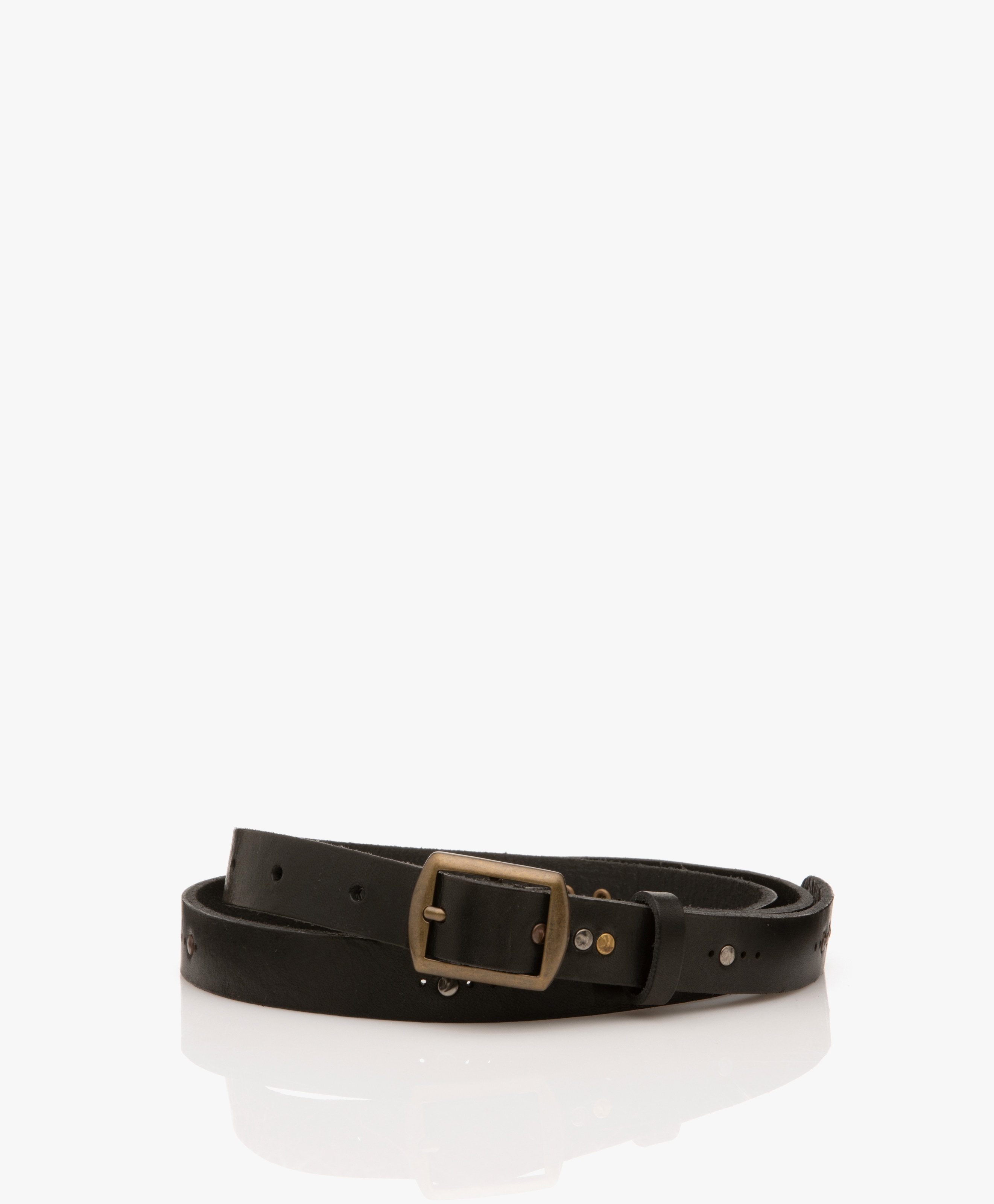 Leren Riem met Platte Studs