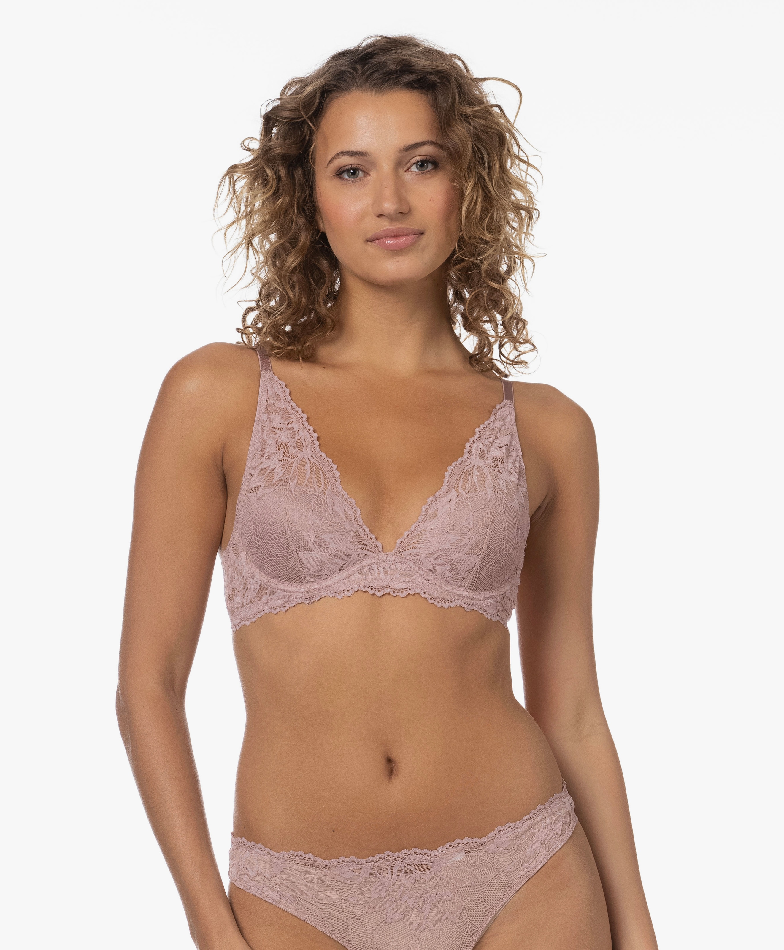 Light Lined Plunge Lace Bra