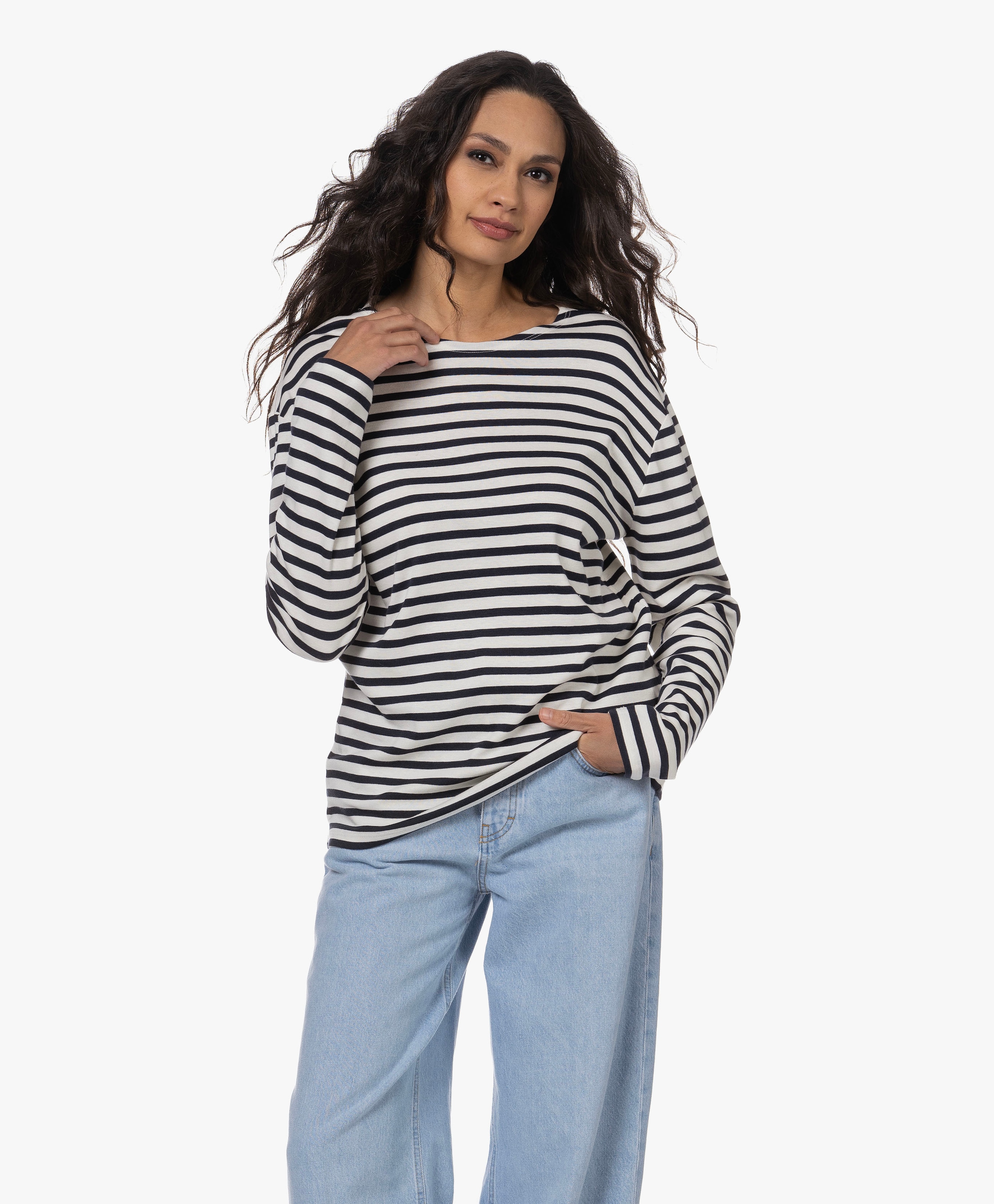 Gestreepte Modalmix Longsleeve