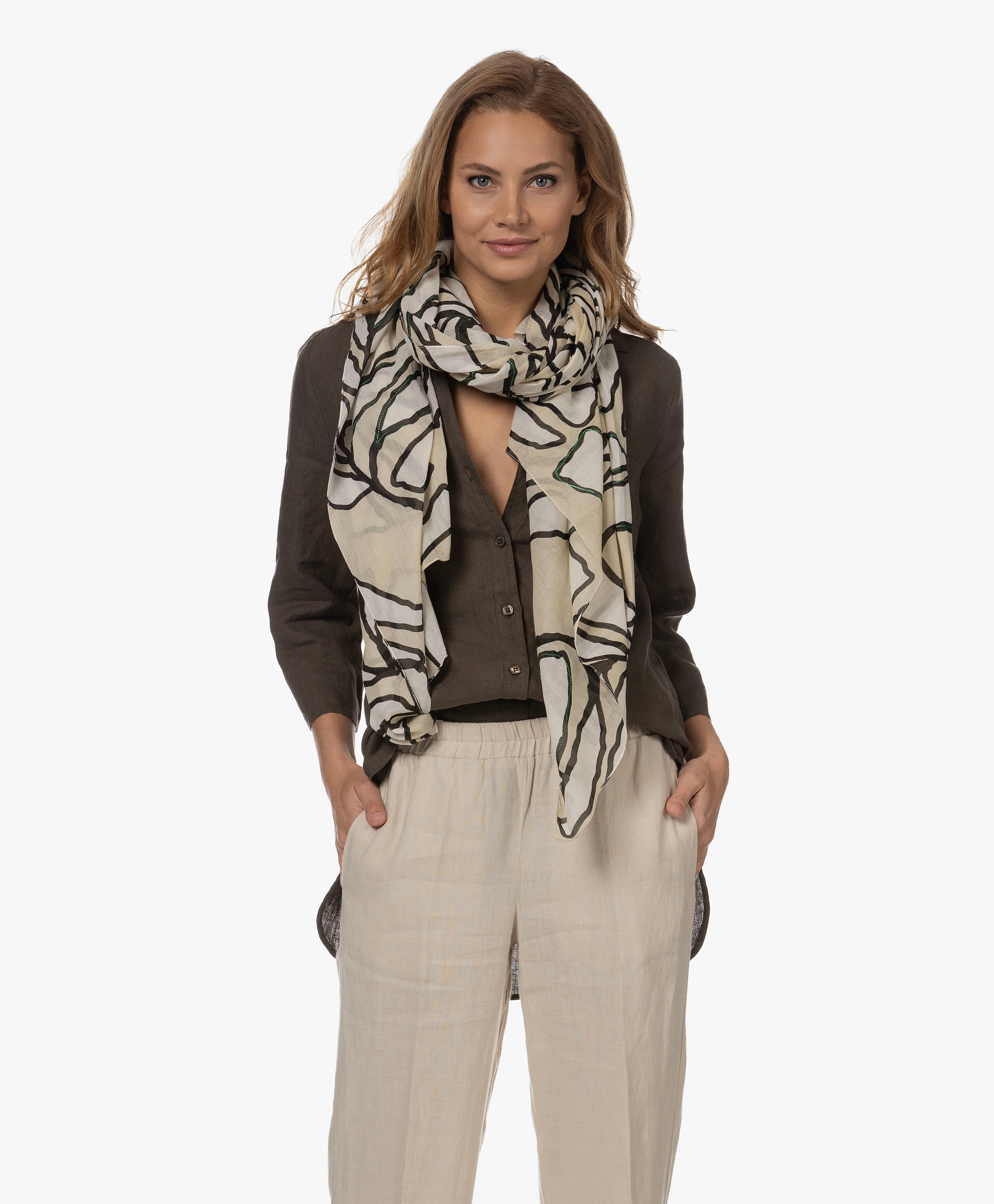 Vieve Rectangular Scarf with Print