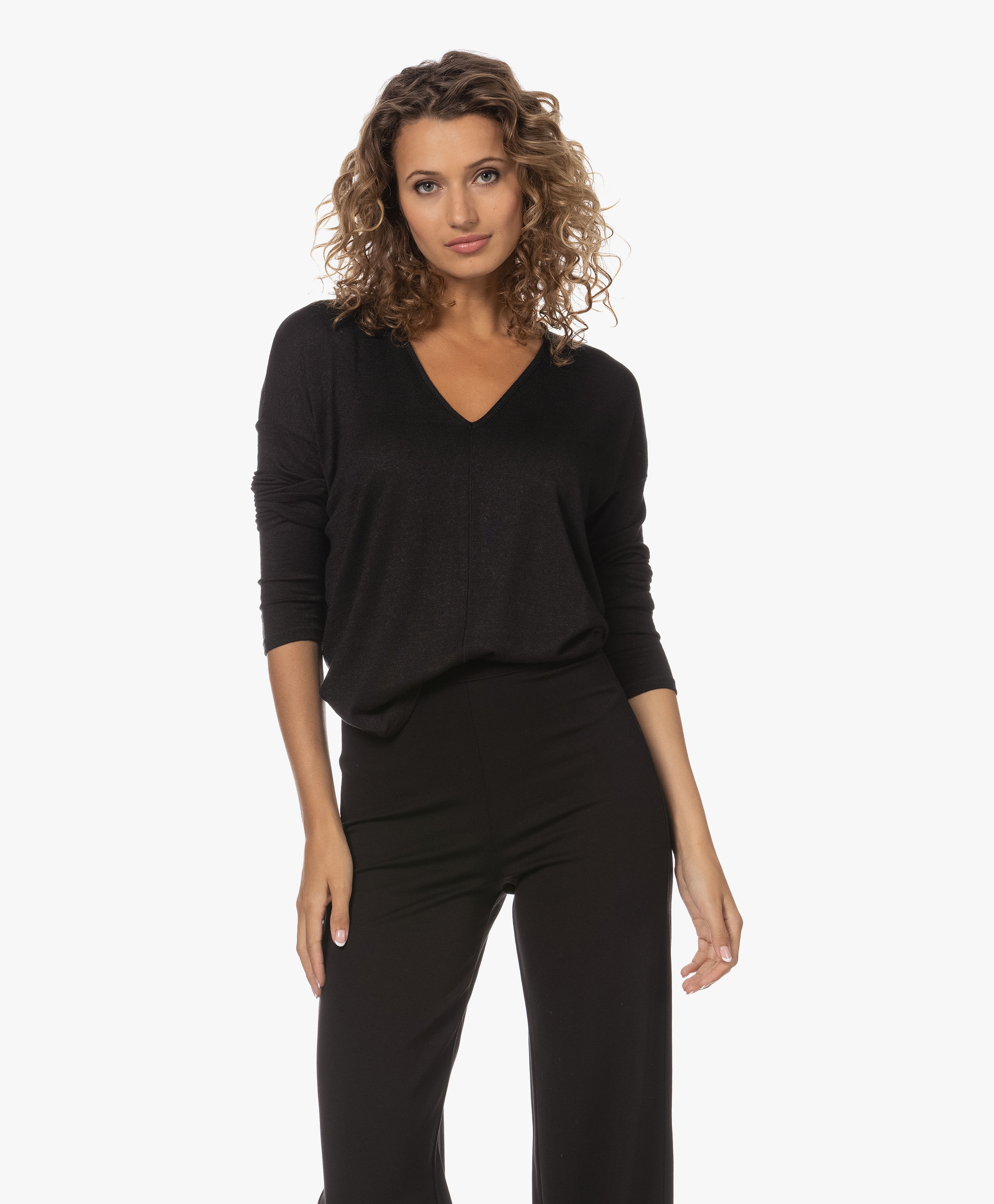 The Knit Vee Fine Knit V-neck Sweater