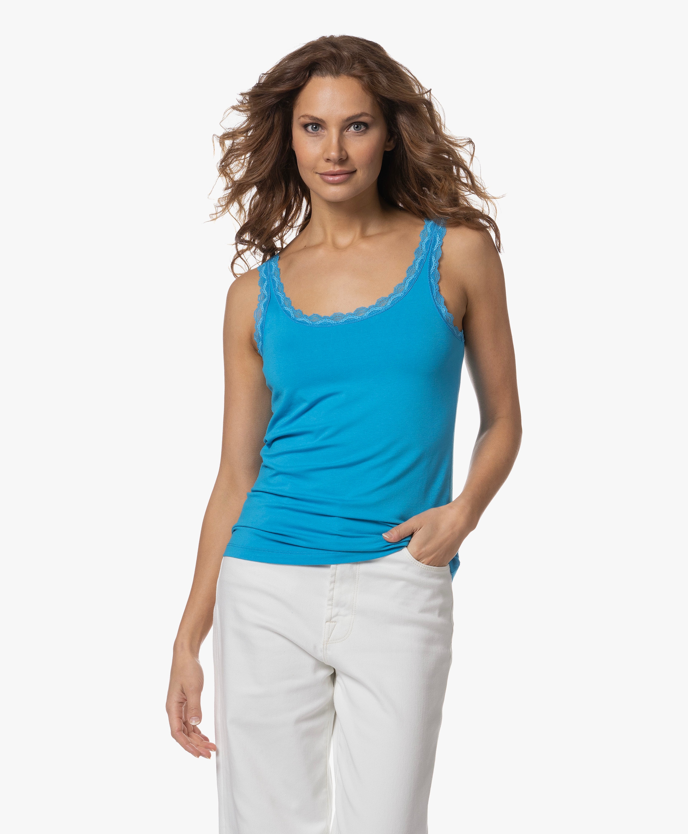 Jolien Jersey Kanten Top