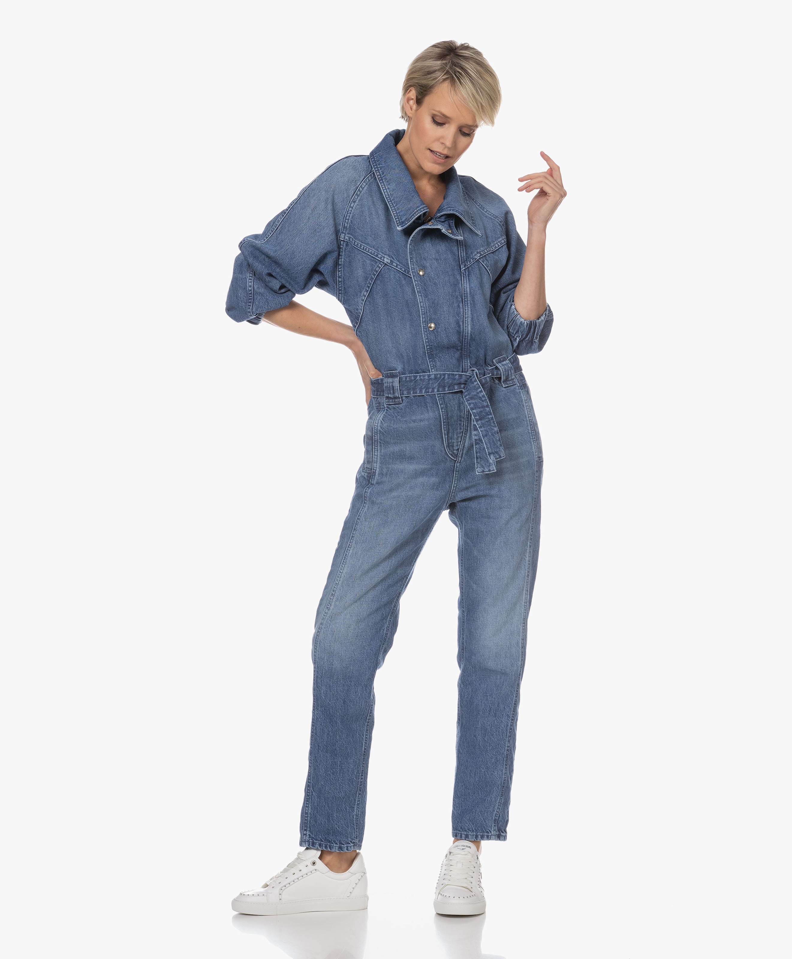 Cleo Relaxed-fit Denim Jumpsuit