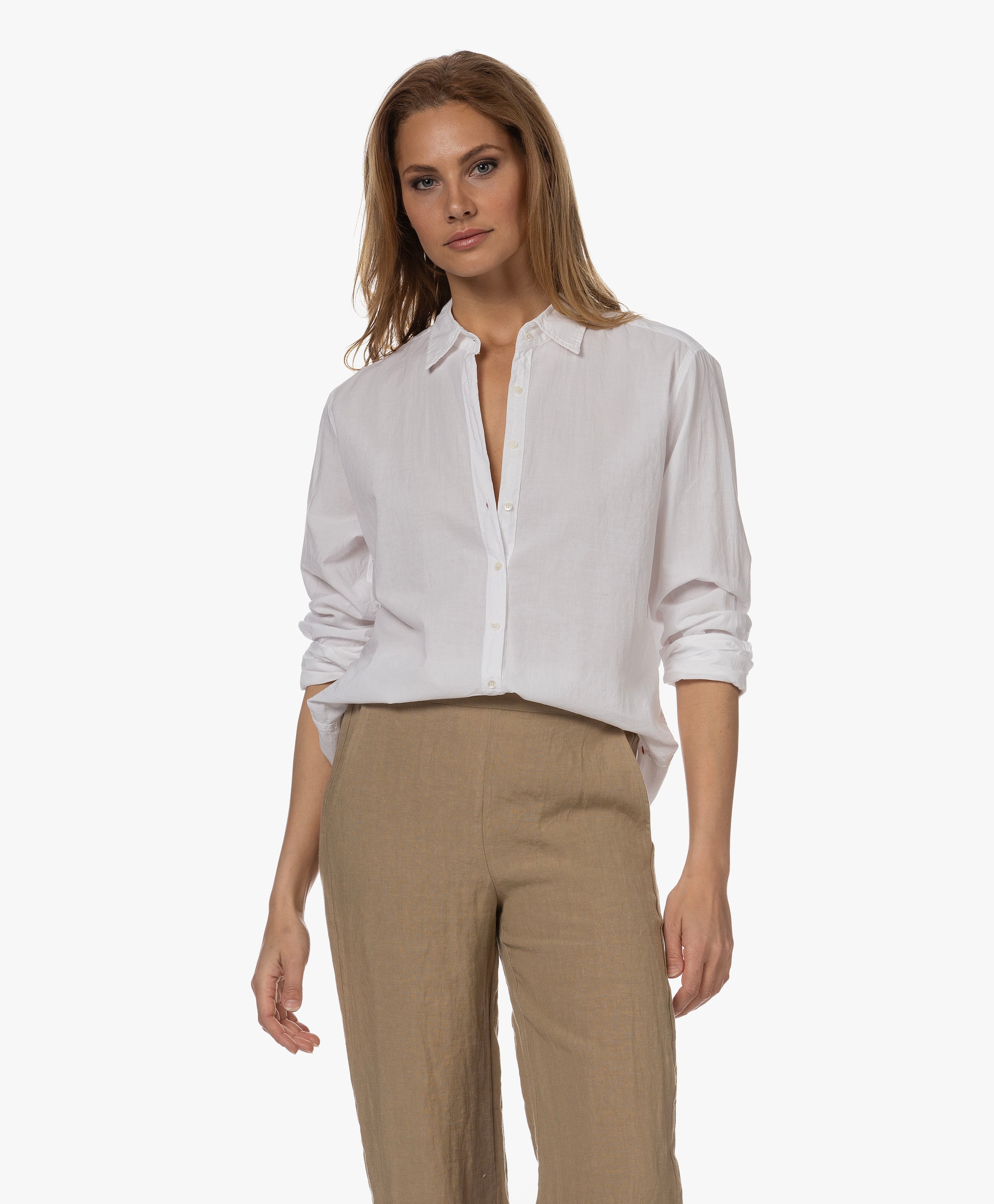 Beau Lichtgewicht Poplin Overhemdblouse