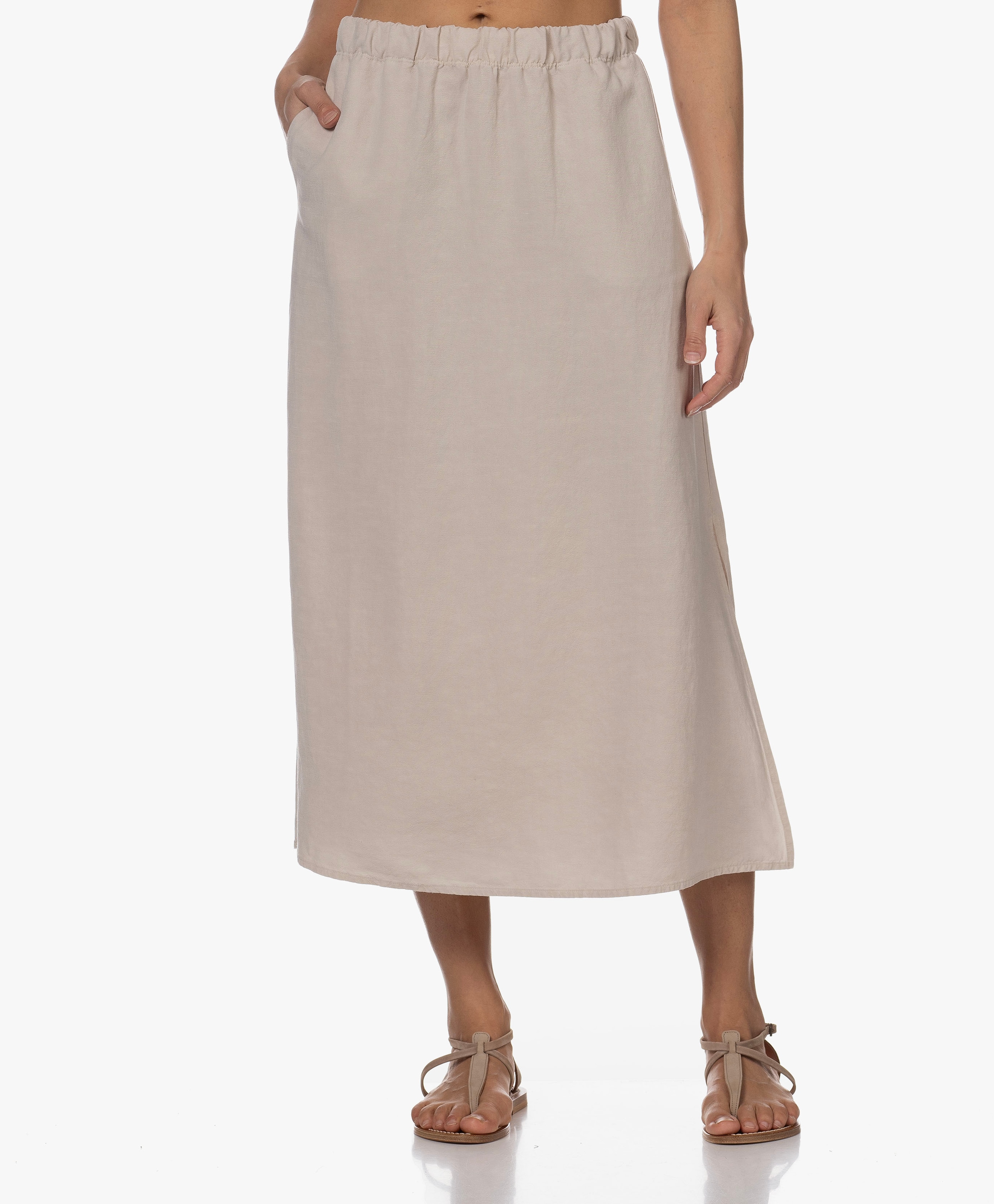 Tencel Linnen Midi Rok